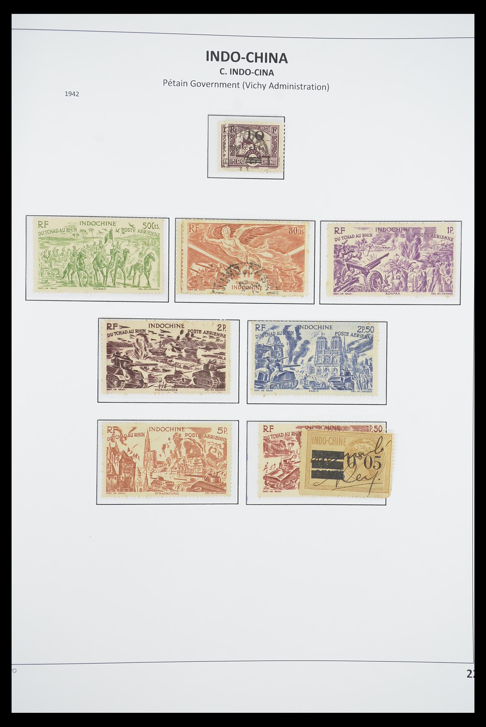 33695 025 - Postzegelverzameling 33695 Indochina 1876-1946.