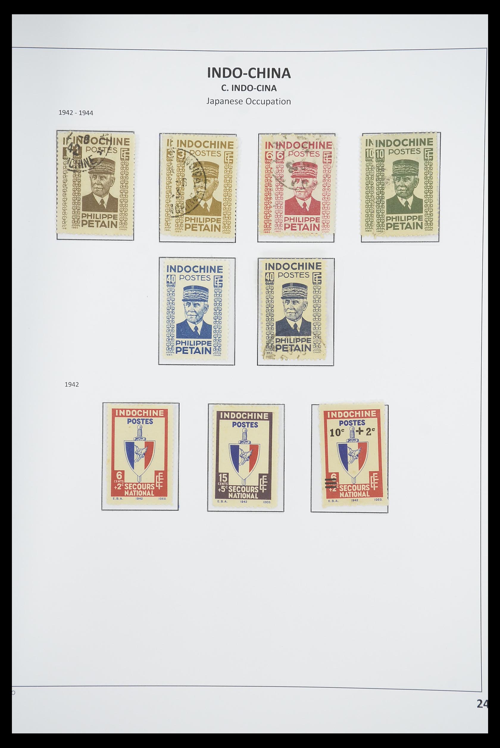 33695 028 - Postzegelverzameling 33695 Indochina 1876-1946.