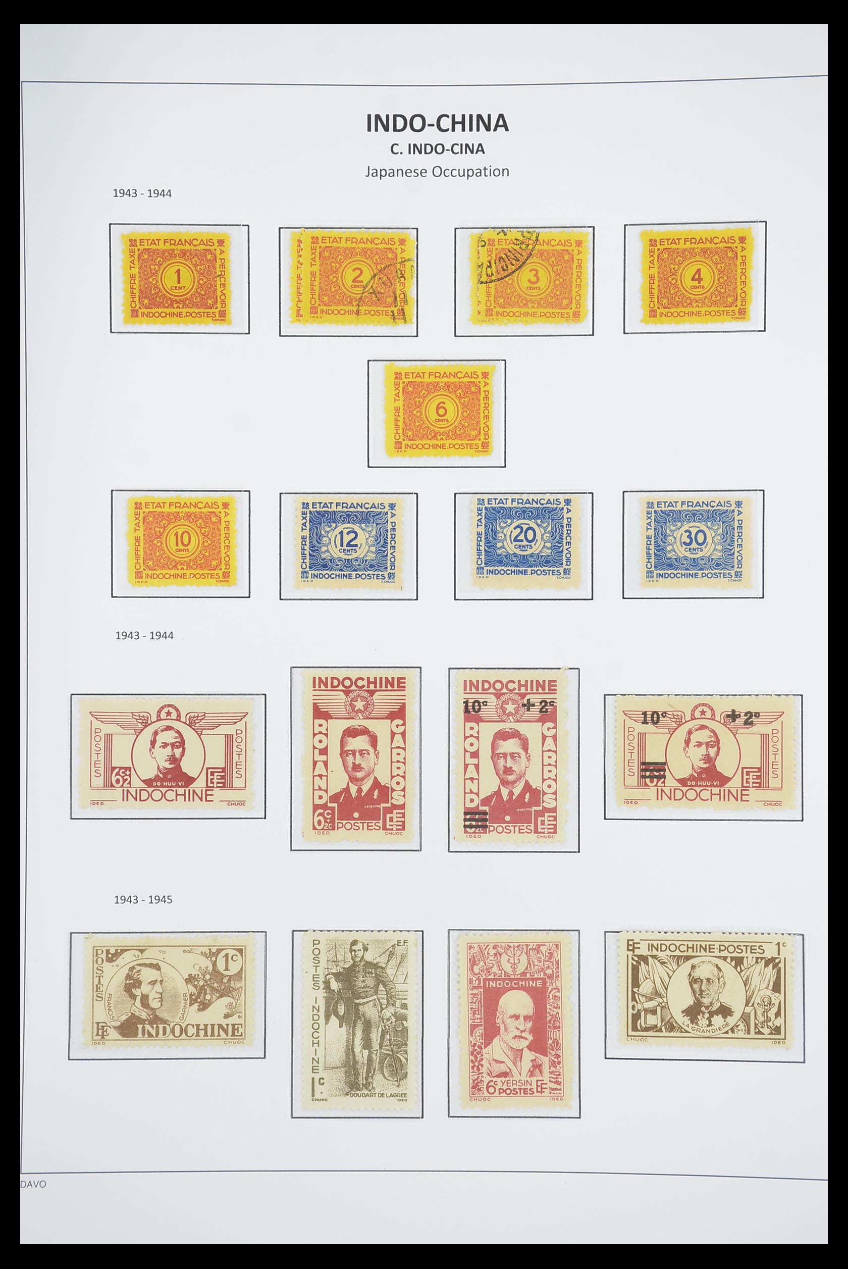33695 030 - Stamp collection 33695 Indochina 1876-1946.