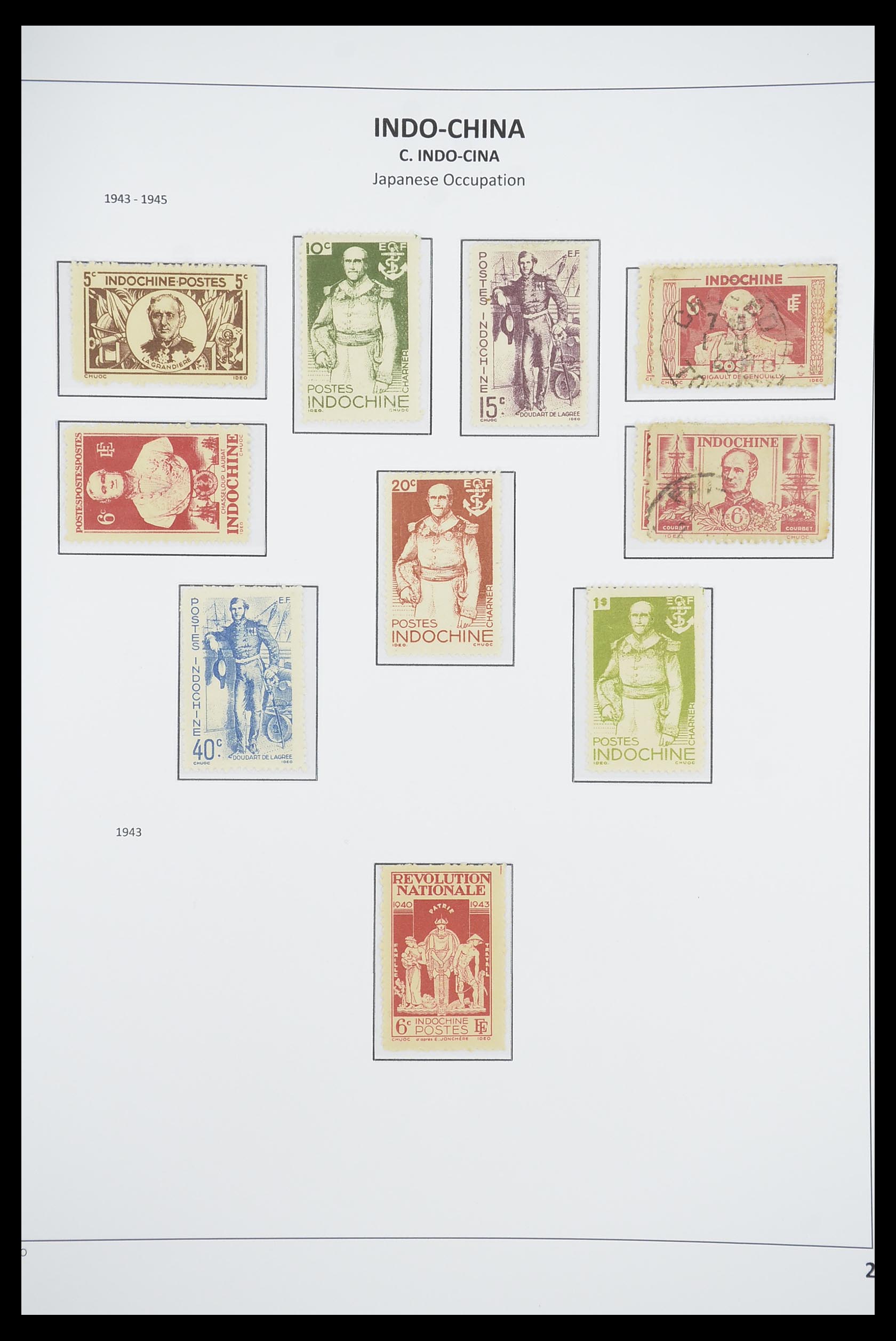 33695 031 - Stamp collection 33695 Indochina 1876-1946.
