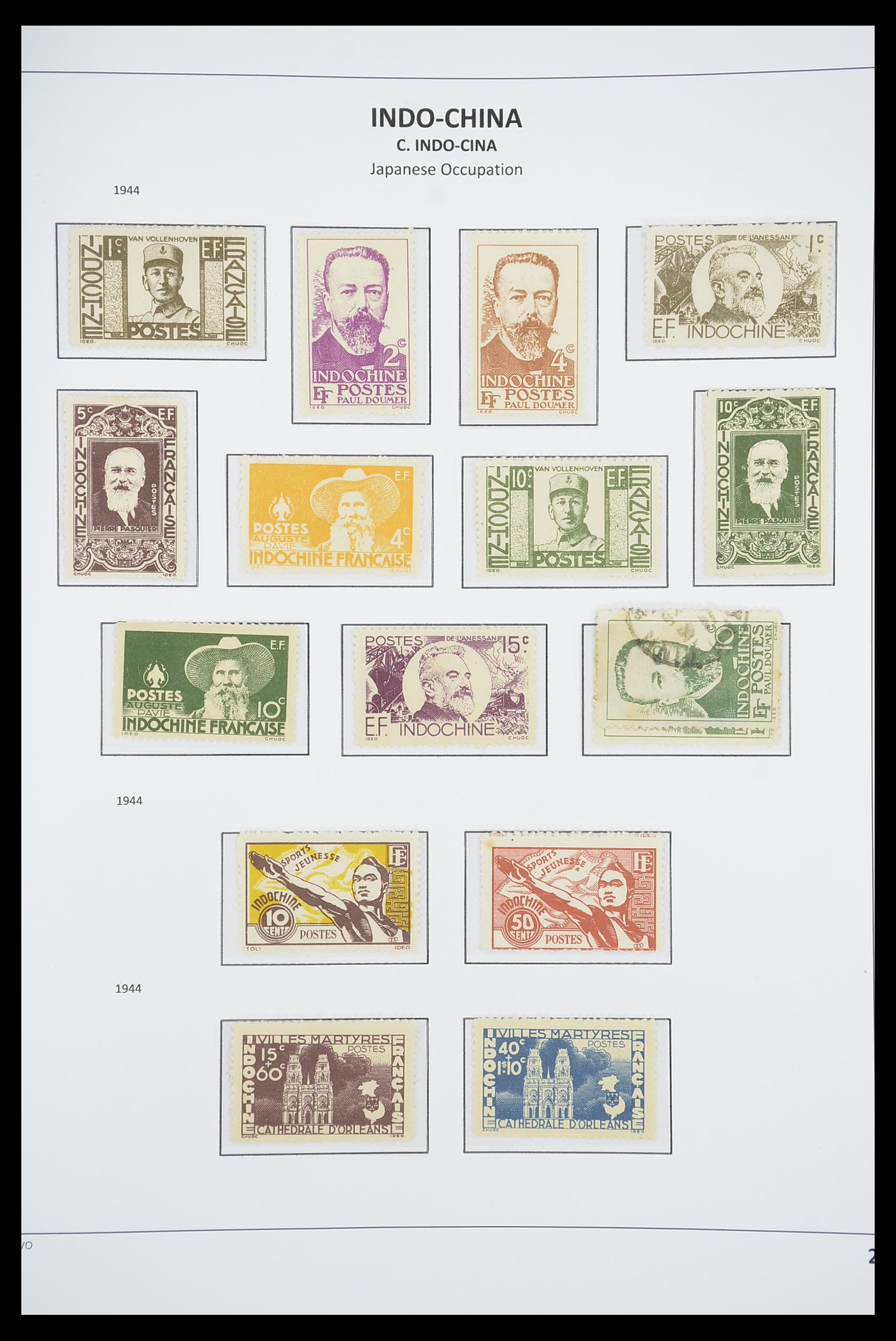 33695 032 - Stamp collection 33695 Indochina 1876-1946.