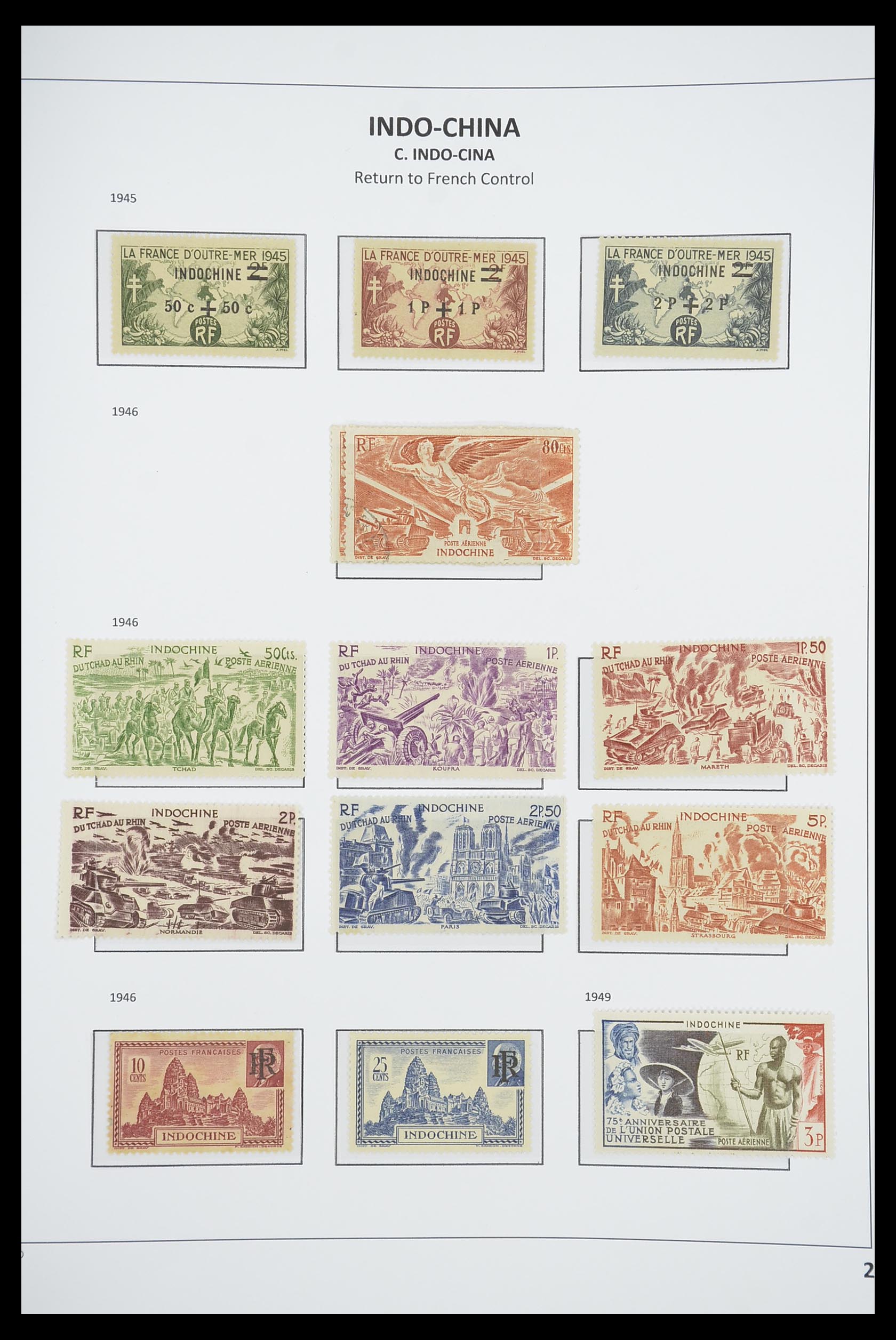 33695 033 - Postzegelverzameling 33695 Indochina 1876-1946.