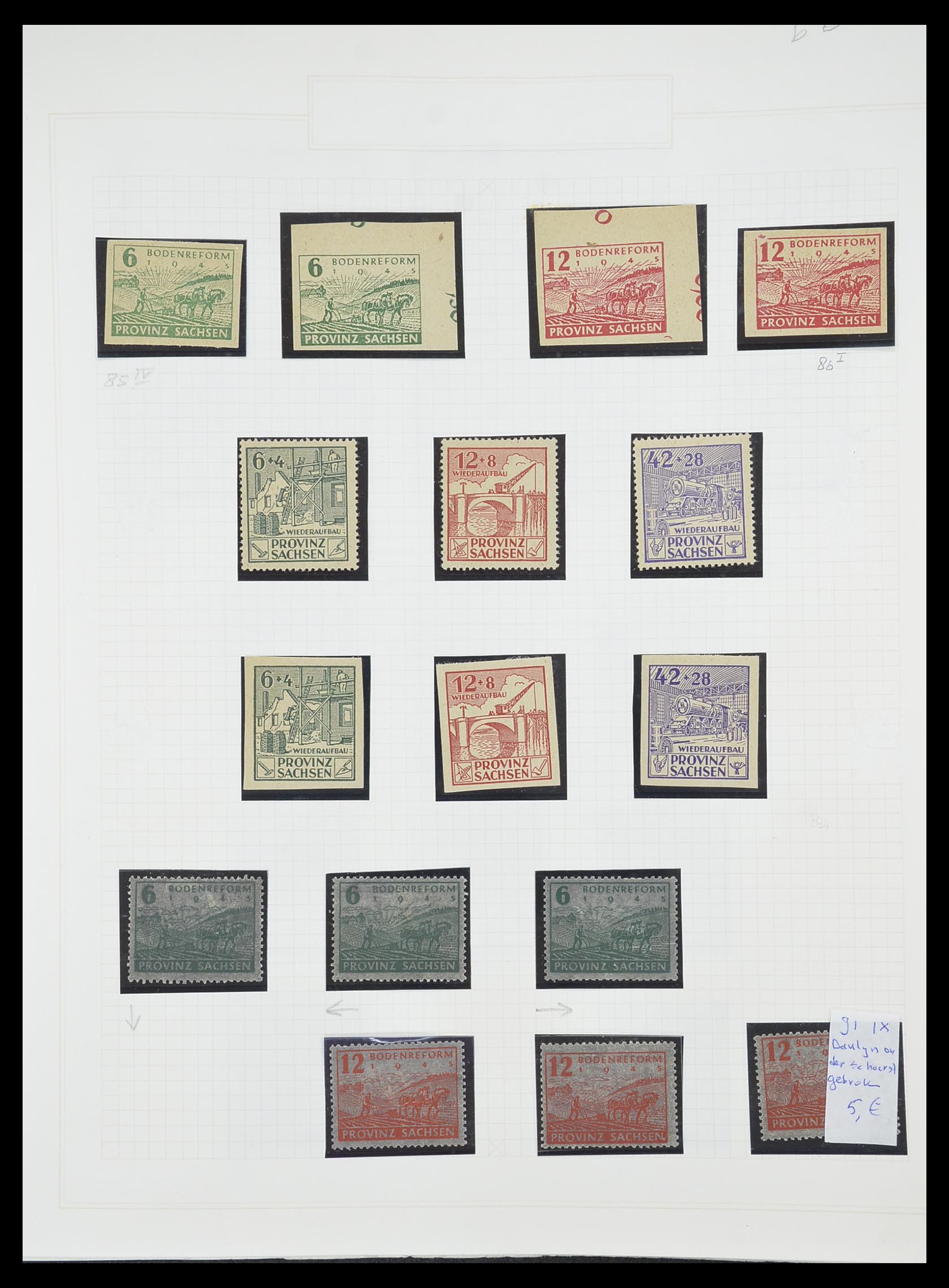 33698 022 - Postzegelverzameling 33698 Sovjet Zone 1945-1948.