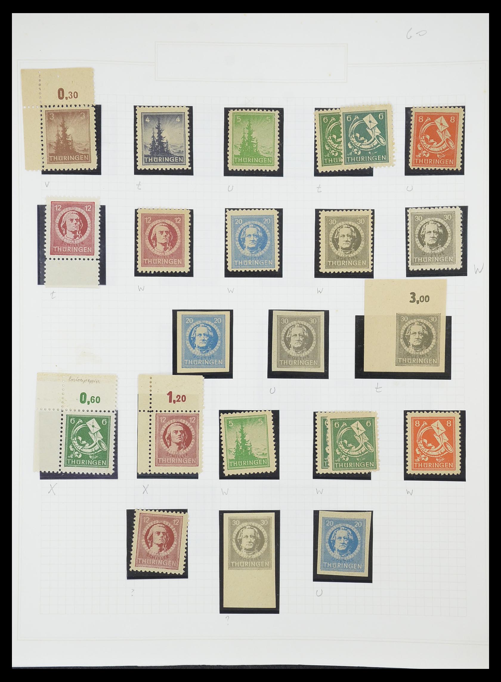 33698 025 - Postzegelverzameling 33698 Sovjet Zone 1945-1948.
