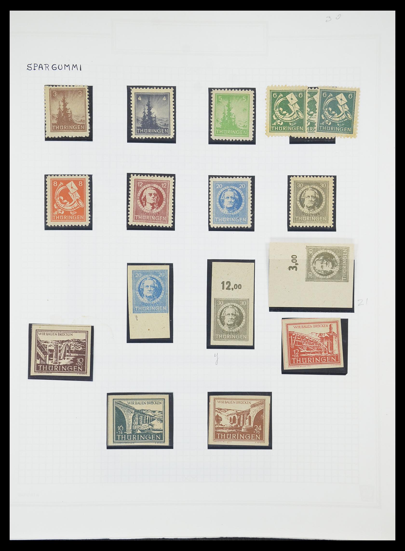 33698 026 - Postzegelverzameling 33698 Sovjet Zone 1945-1948.