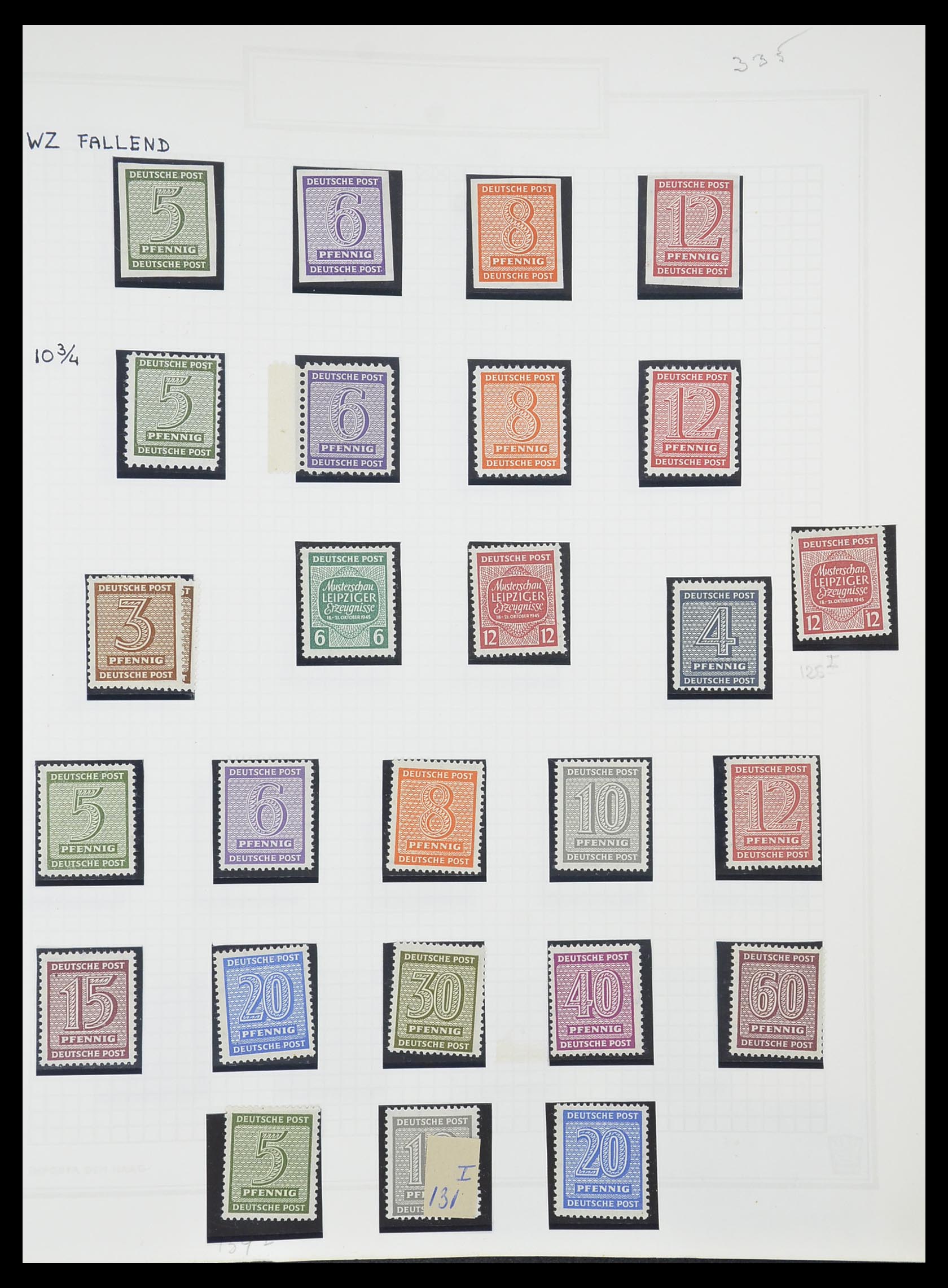 33698 029 - Postzegelverzameling 33698 Sovjet Zone 1945-1948.