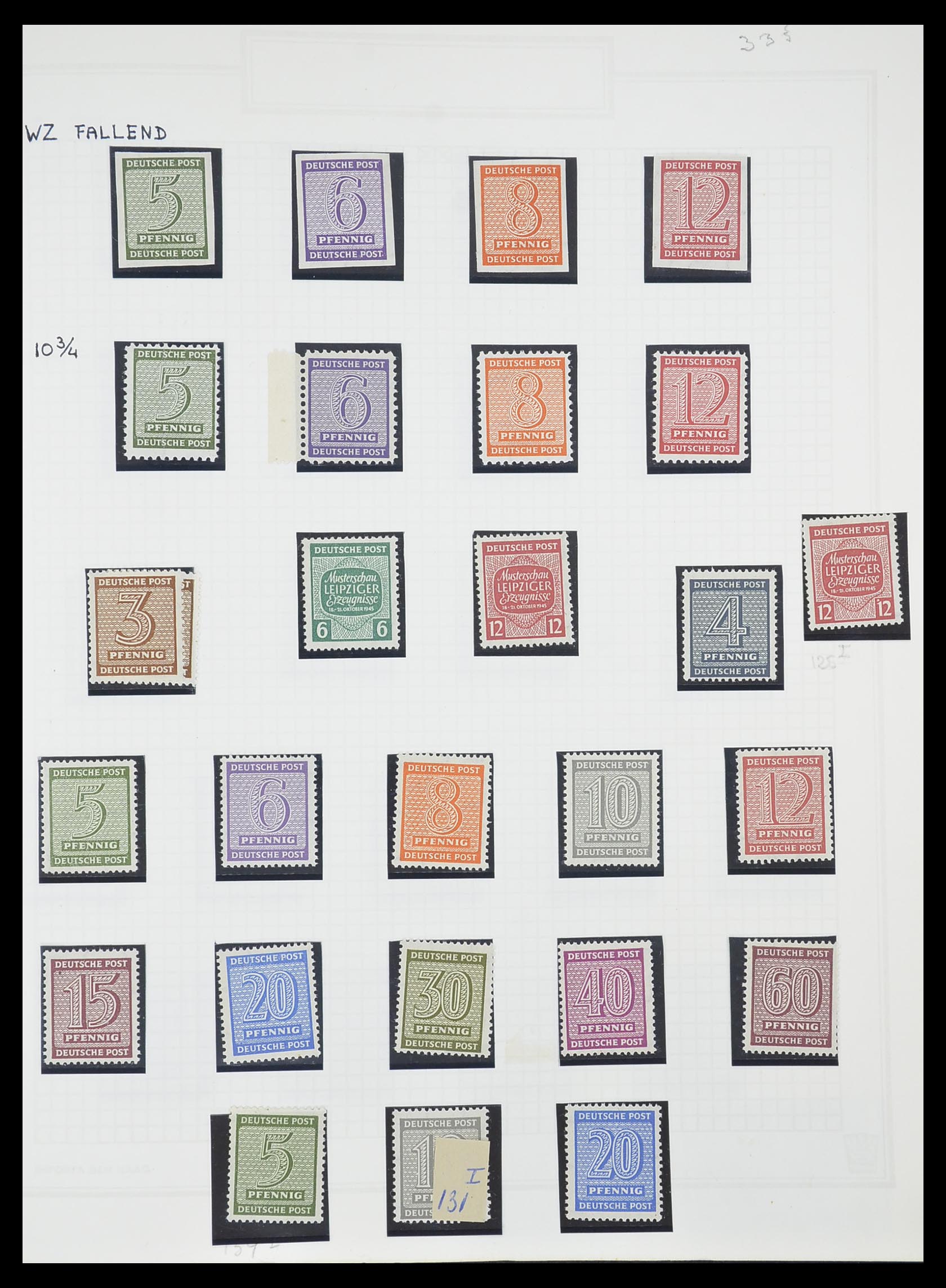 33698 030 - Postzegelverzameling 33698 Sovjet Zone 1945-1948.