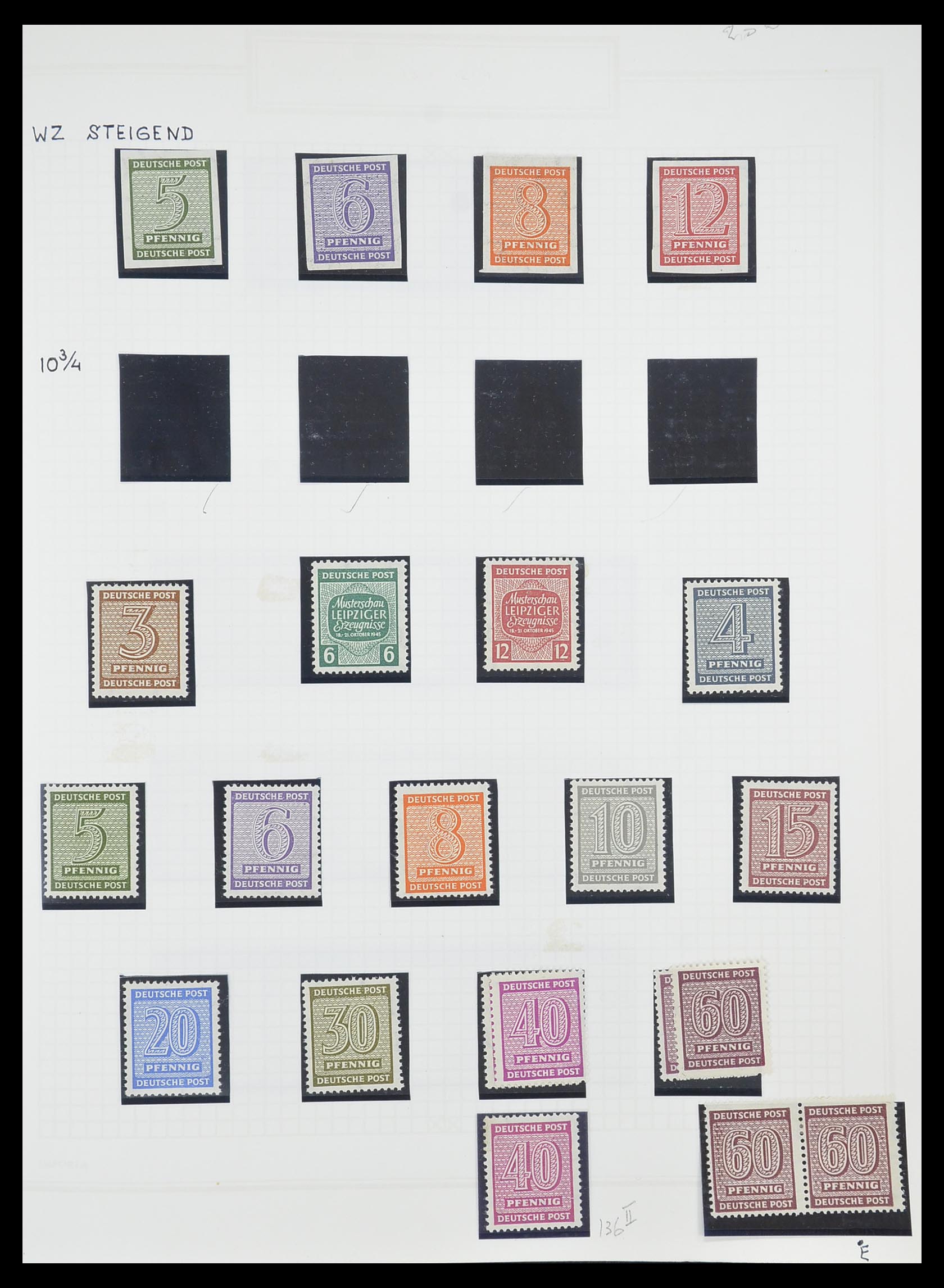 33698 031 - Postzegelverzameling 33698 Sovjet Zone 1945-1948.