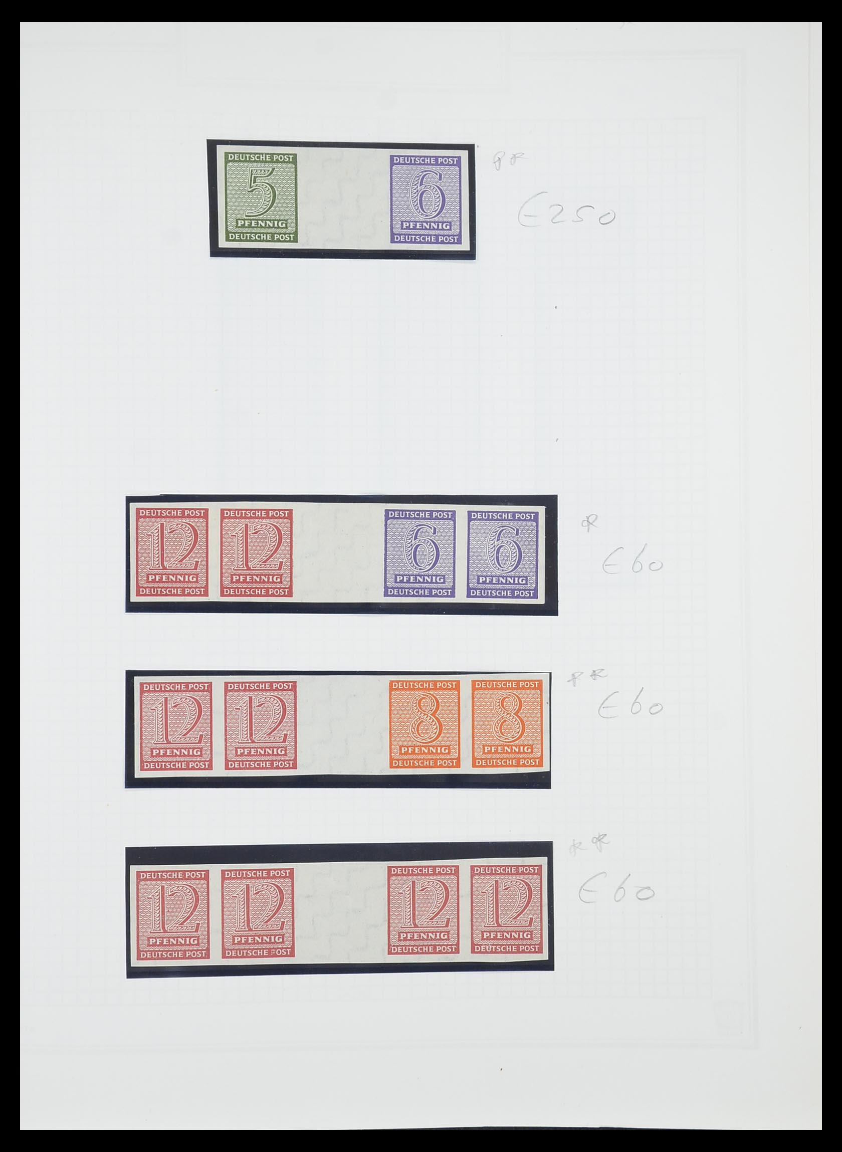 33698 032 - Postzegelverzameling 33698 Sovjet Zone 1945-1948.