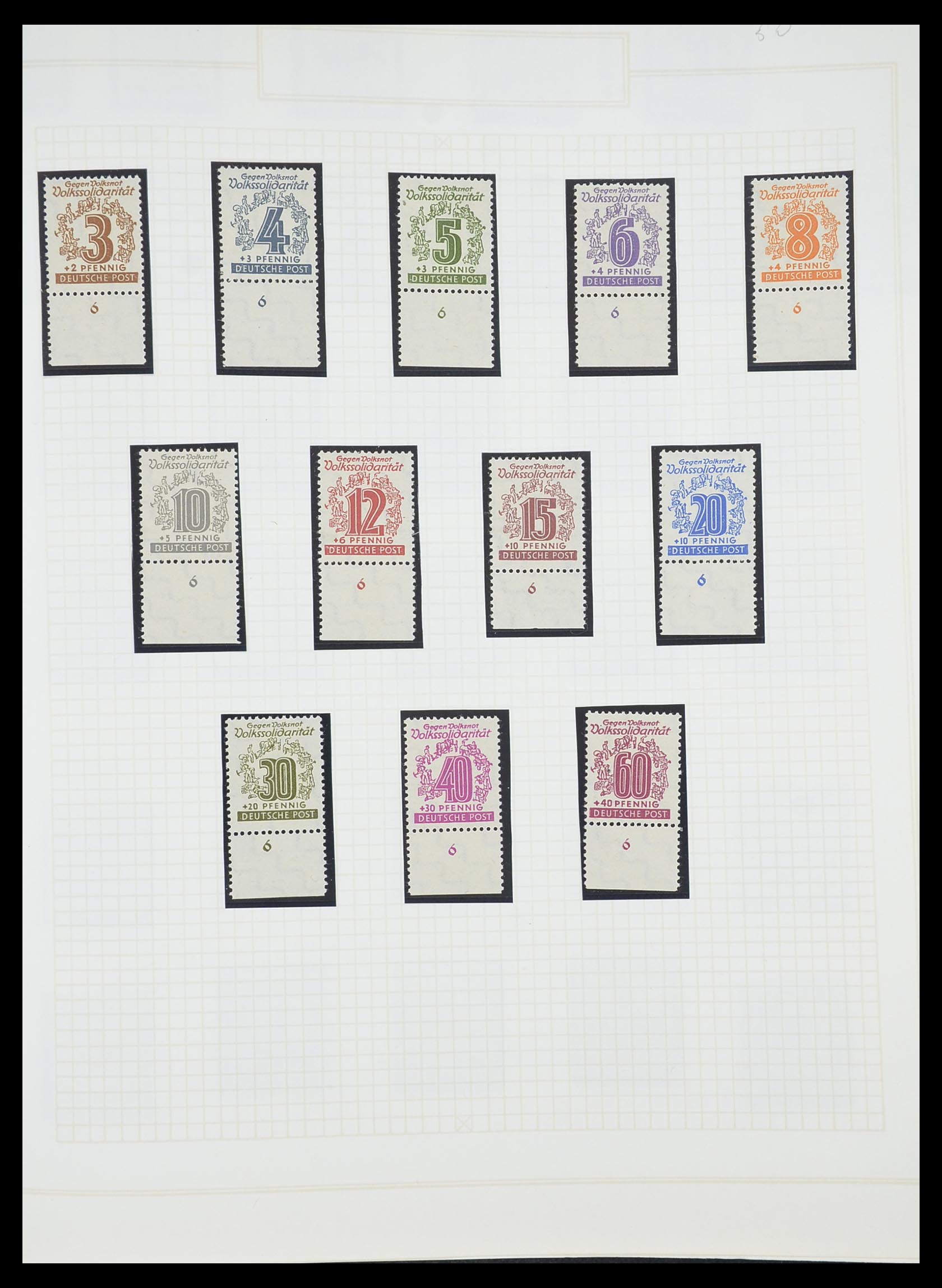 33698 034 - Postzegelverzameling 33698 Sovjet Zone 1945-1948.