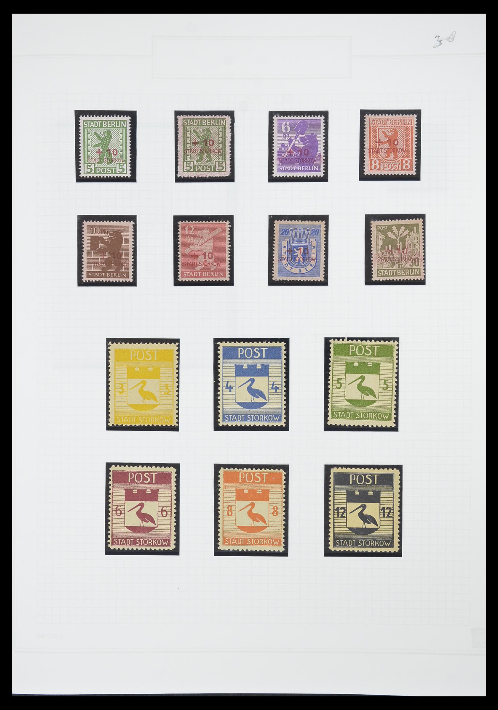 33698 054 - Postzegelverzameling 33698 Sovjet Zone 1945-1948.