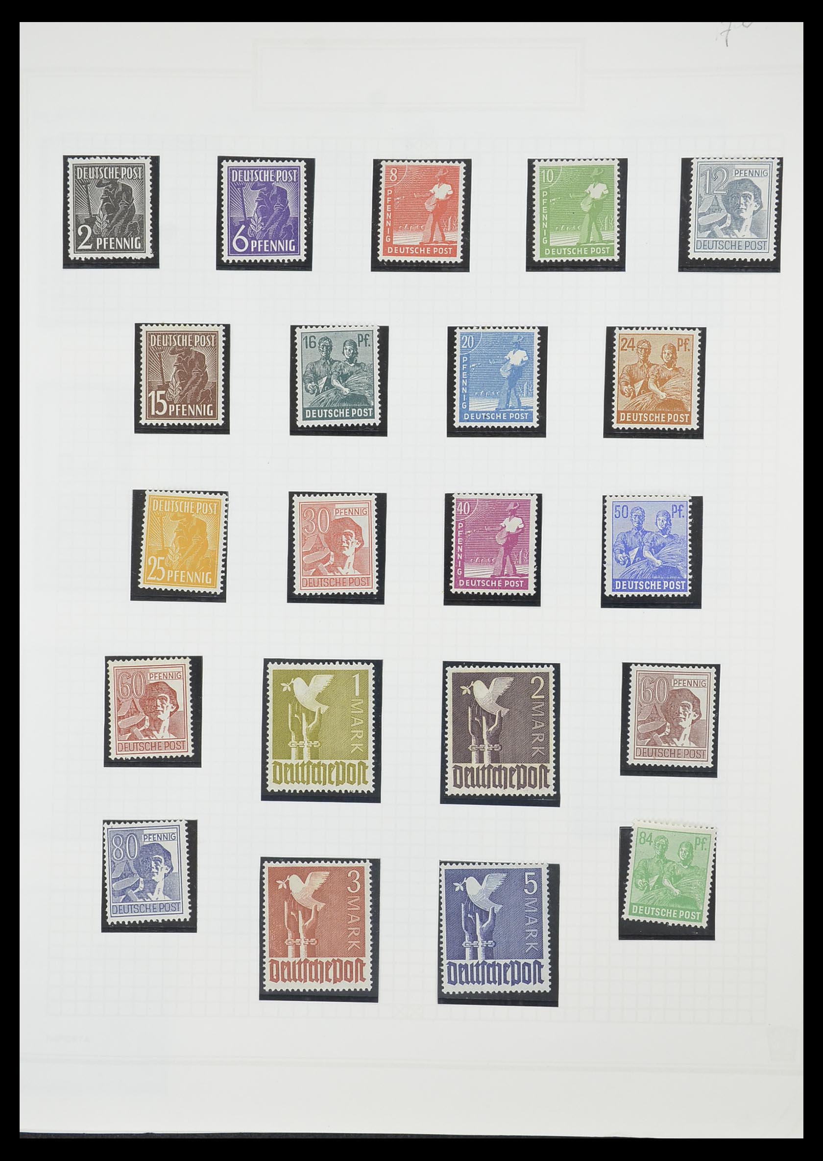 33698 062 - Postzegelverzameling 33698 Sovjet Zone 1945-1948.