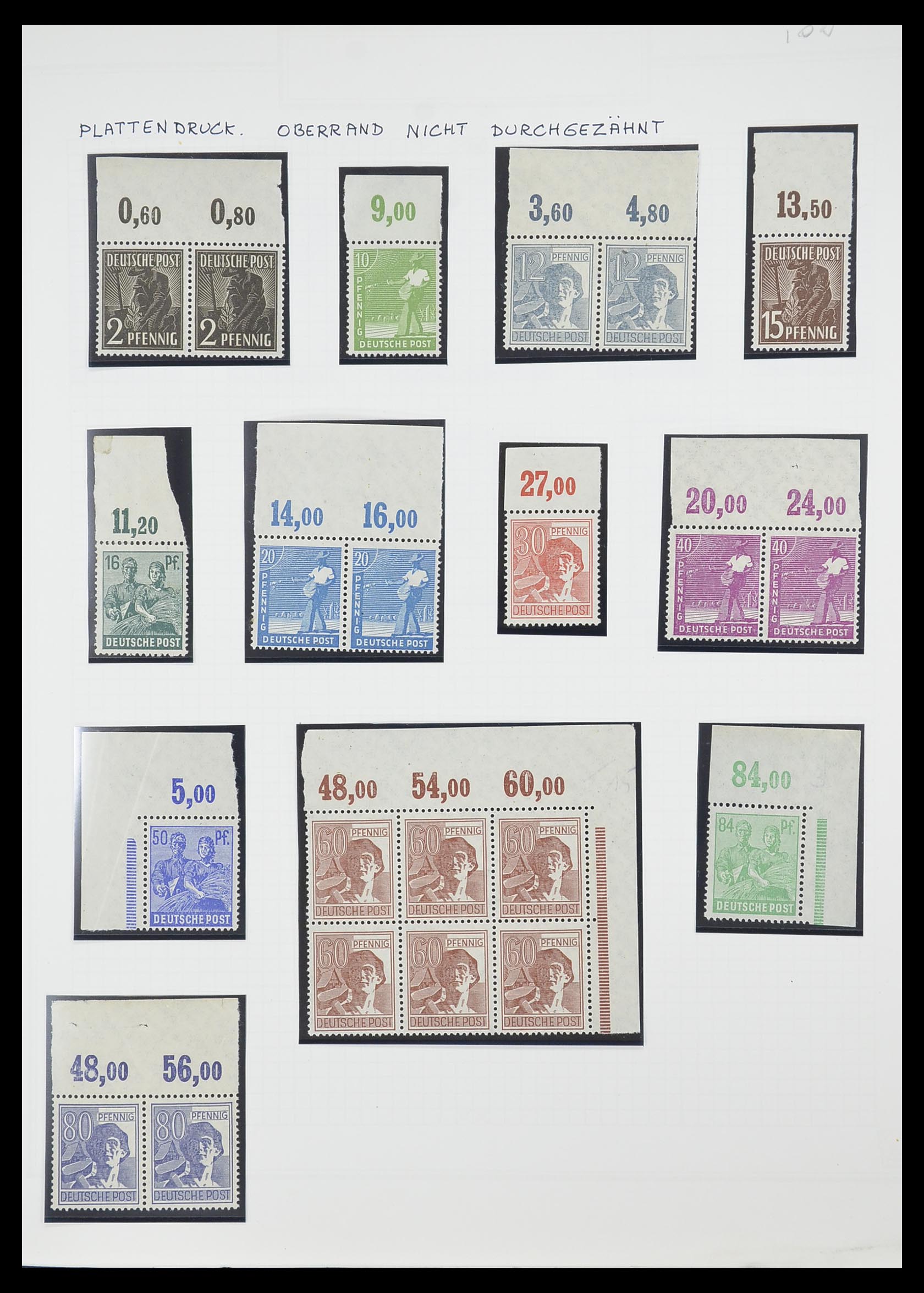 33698 063 - Postzegelverzameling 33698 Sovjet Zone 1945-1948.