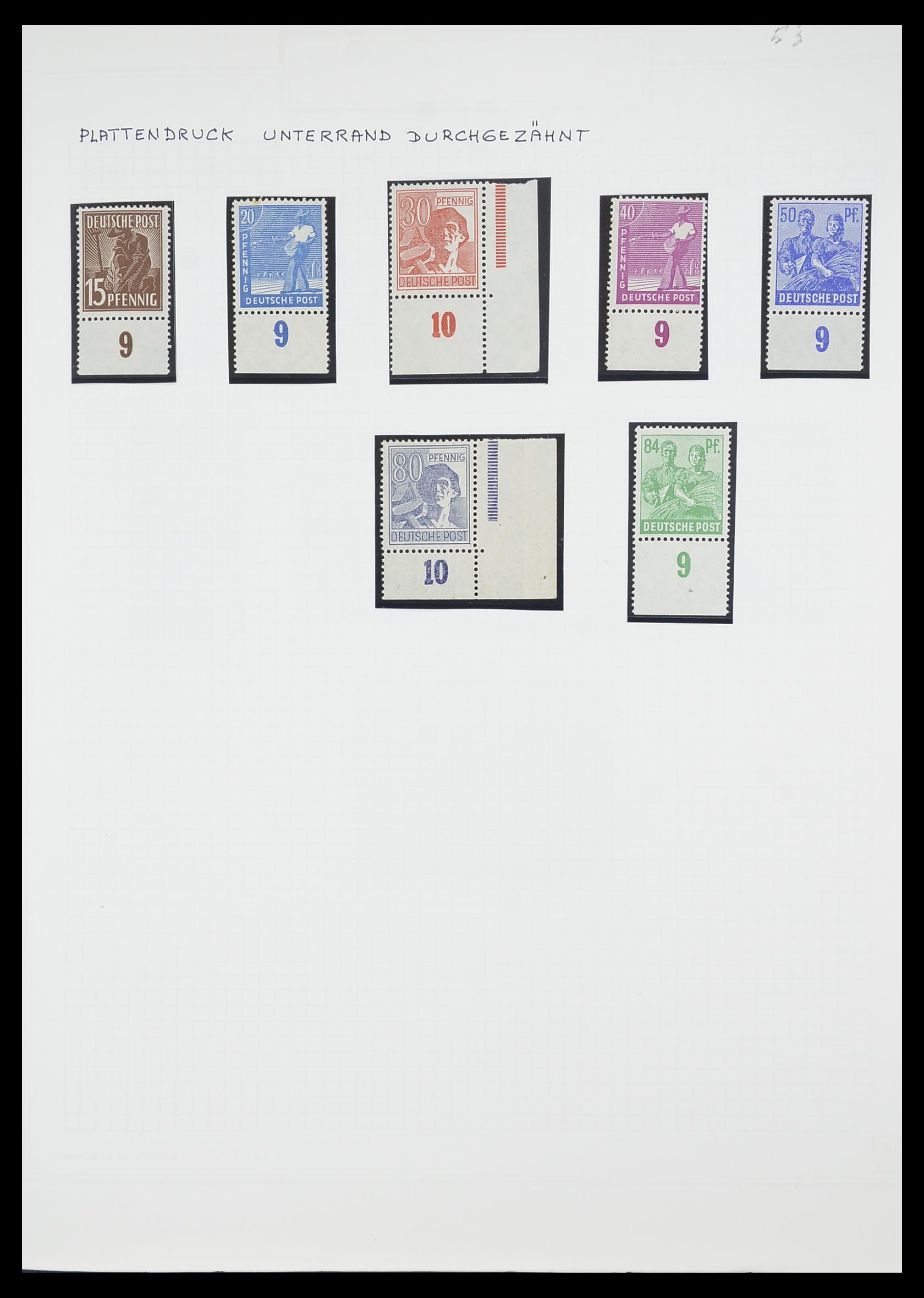 33698 064 - Postzegelverzameling 33698 Sovjet Zone 1945-1948.