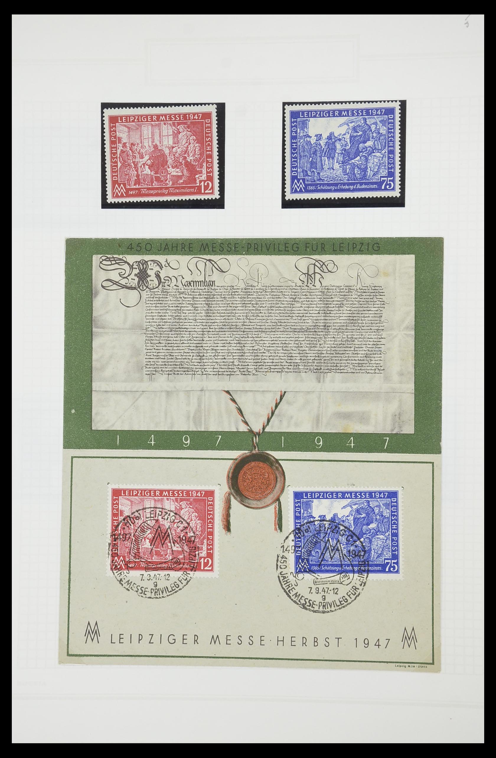 33698 070 - Postzegelverzameling 33698 Sovjet Zone 1945-1948.