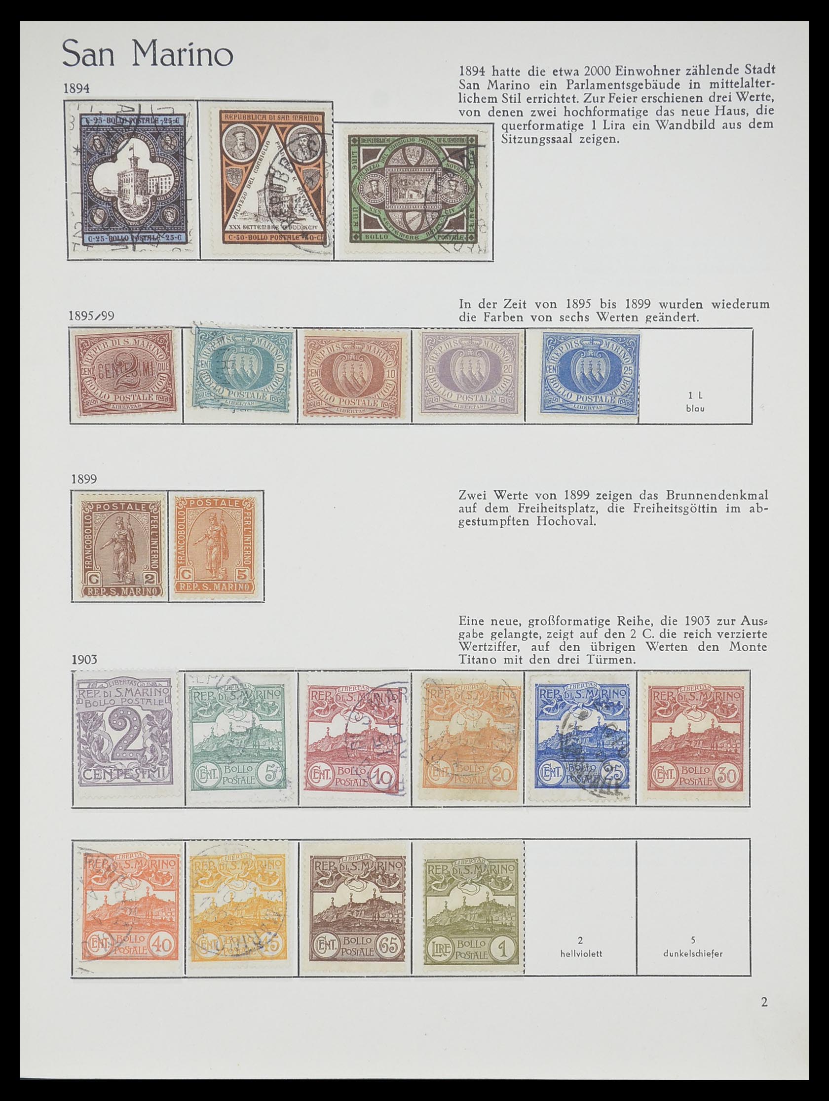 33701 002 - Postzegelverzameling 33701 San Marino 1877-1962.