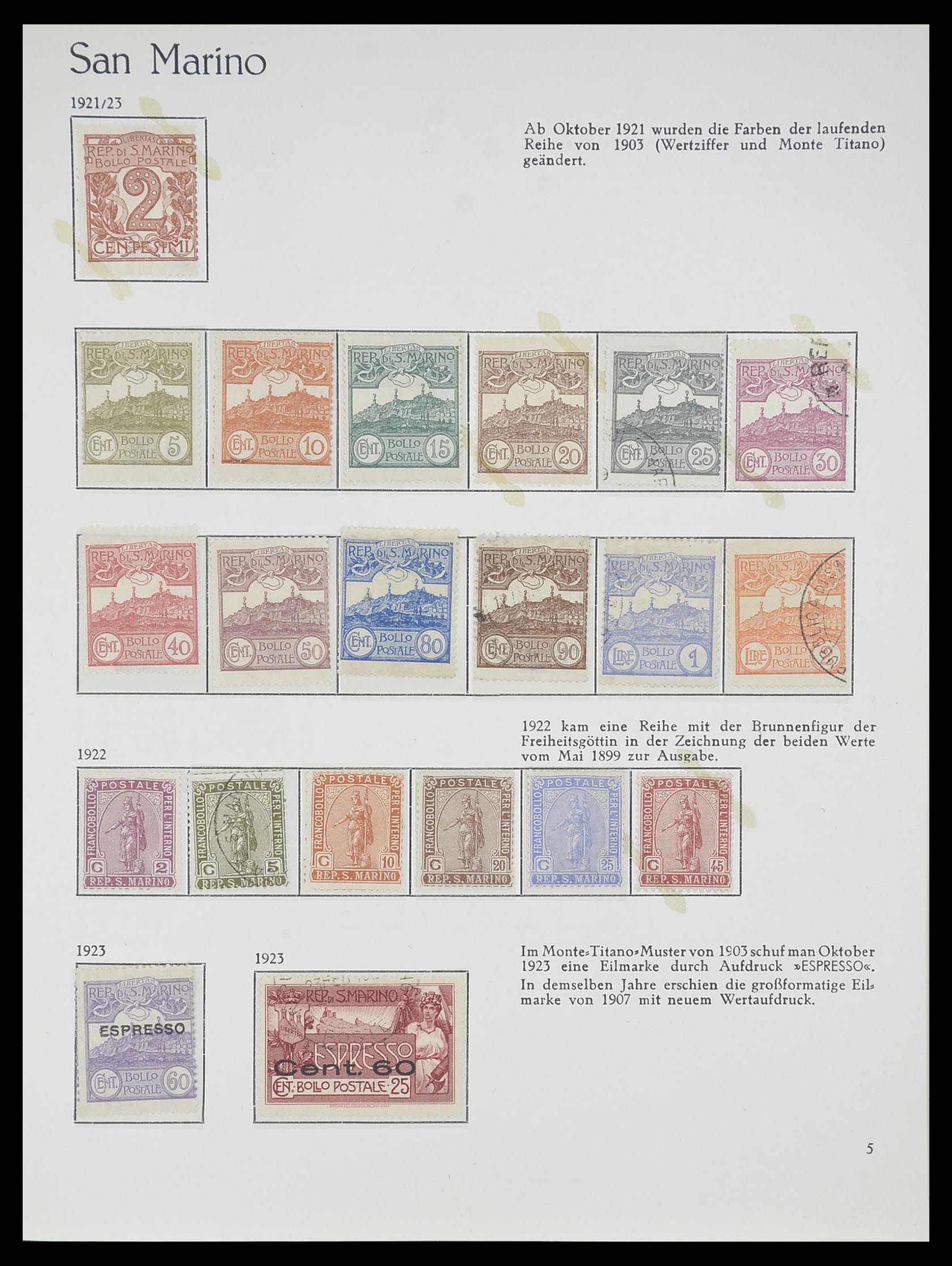 33701 005 - Postzegelverzameling 33701 San Marino 1877-1962.