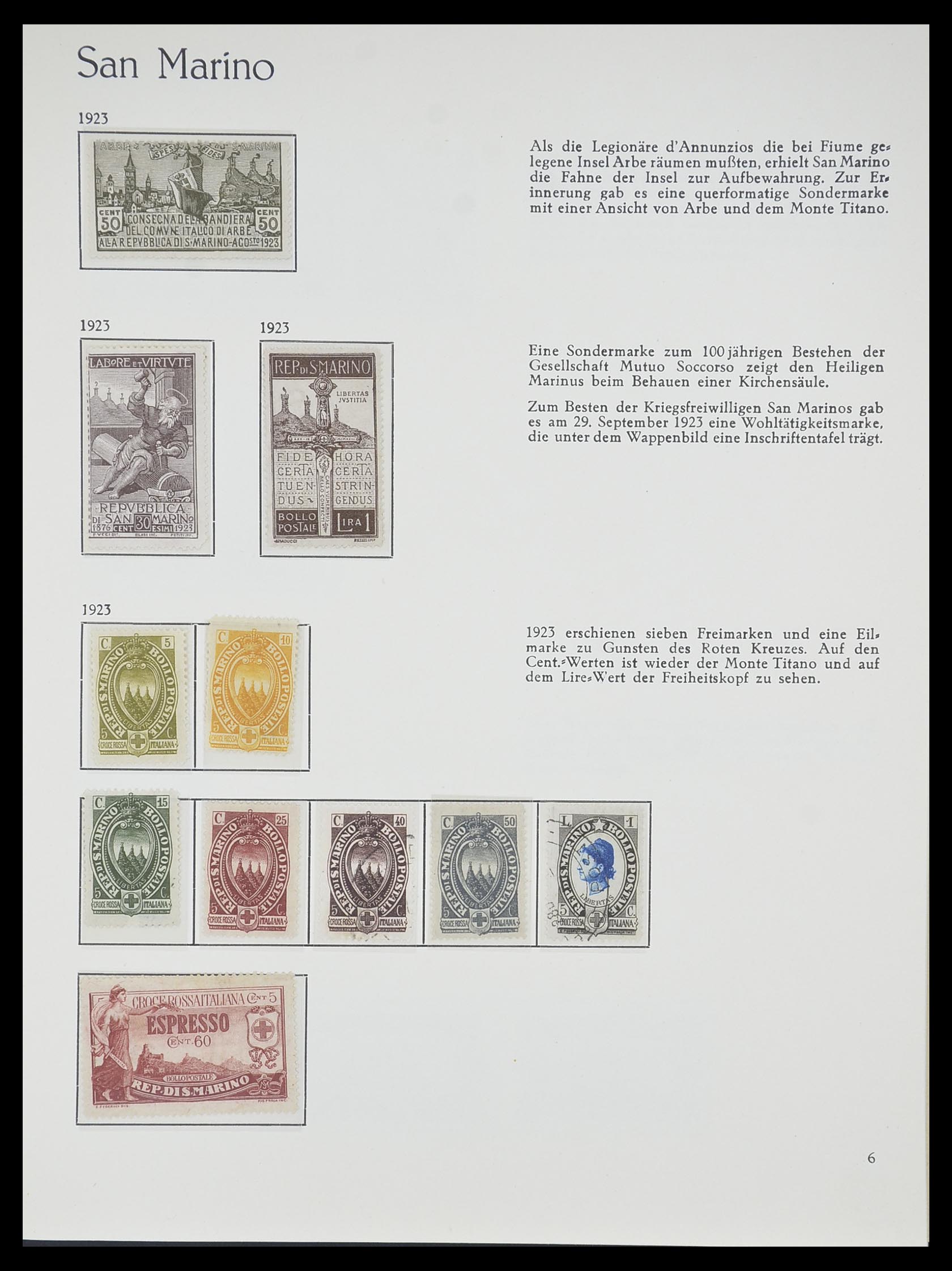 33701 006 - Postzegelverzameling 33701 San Marino 1877-1962.