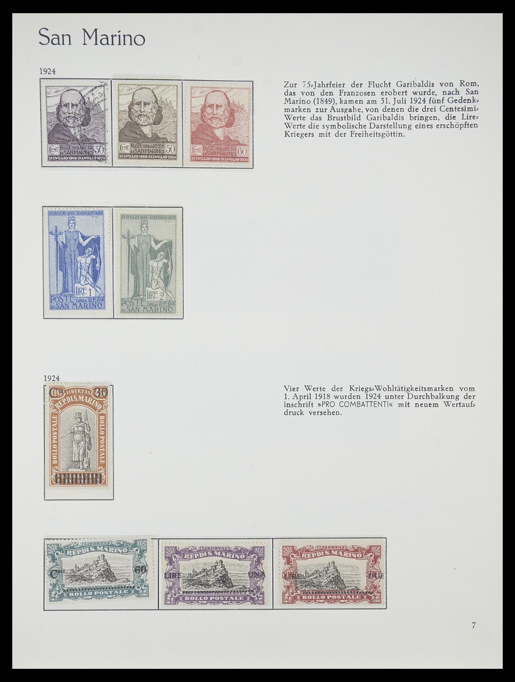 33701 007 - Postzegelverzameling 33701 San Marino 1877-1962.