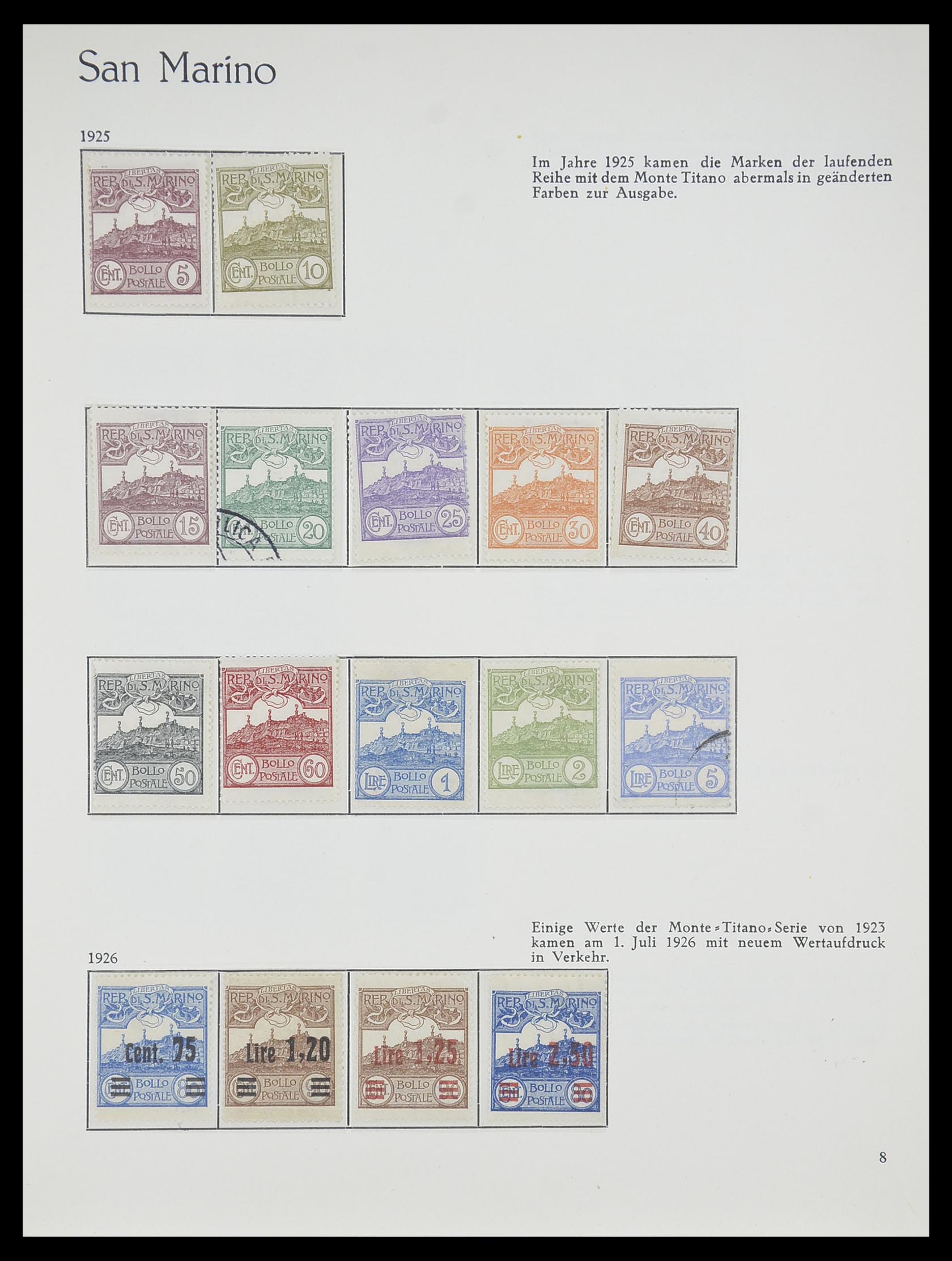 33701 008 - Postzegelverzameling 33701 San Marino 1877-1962.