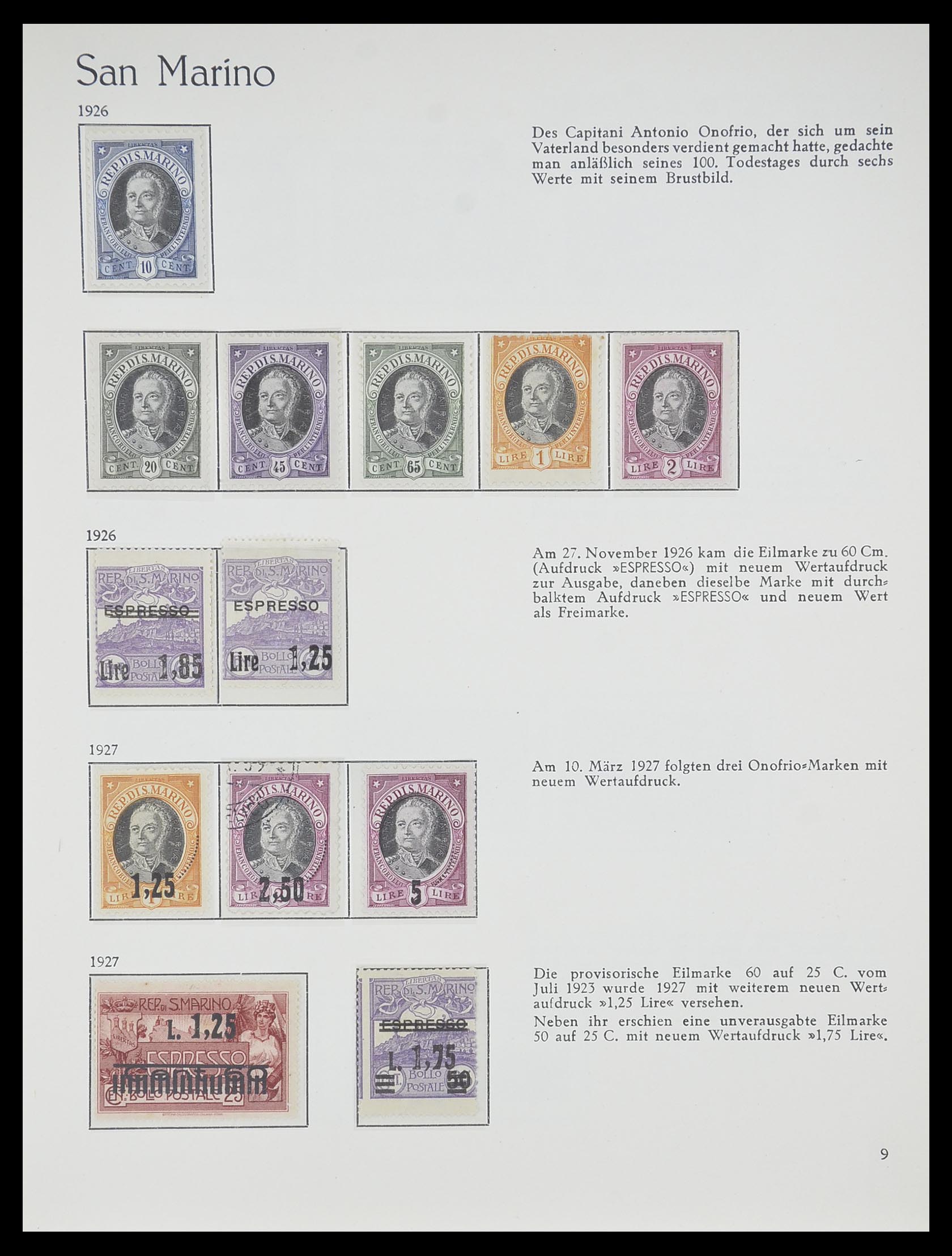 33701 009 - Postzegelverzameling 33701 San Marino 1877-1962.