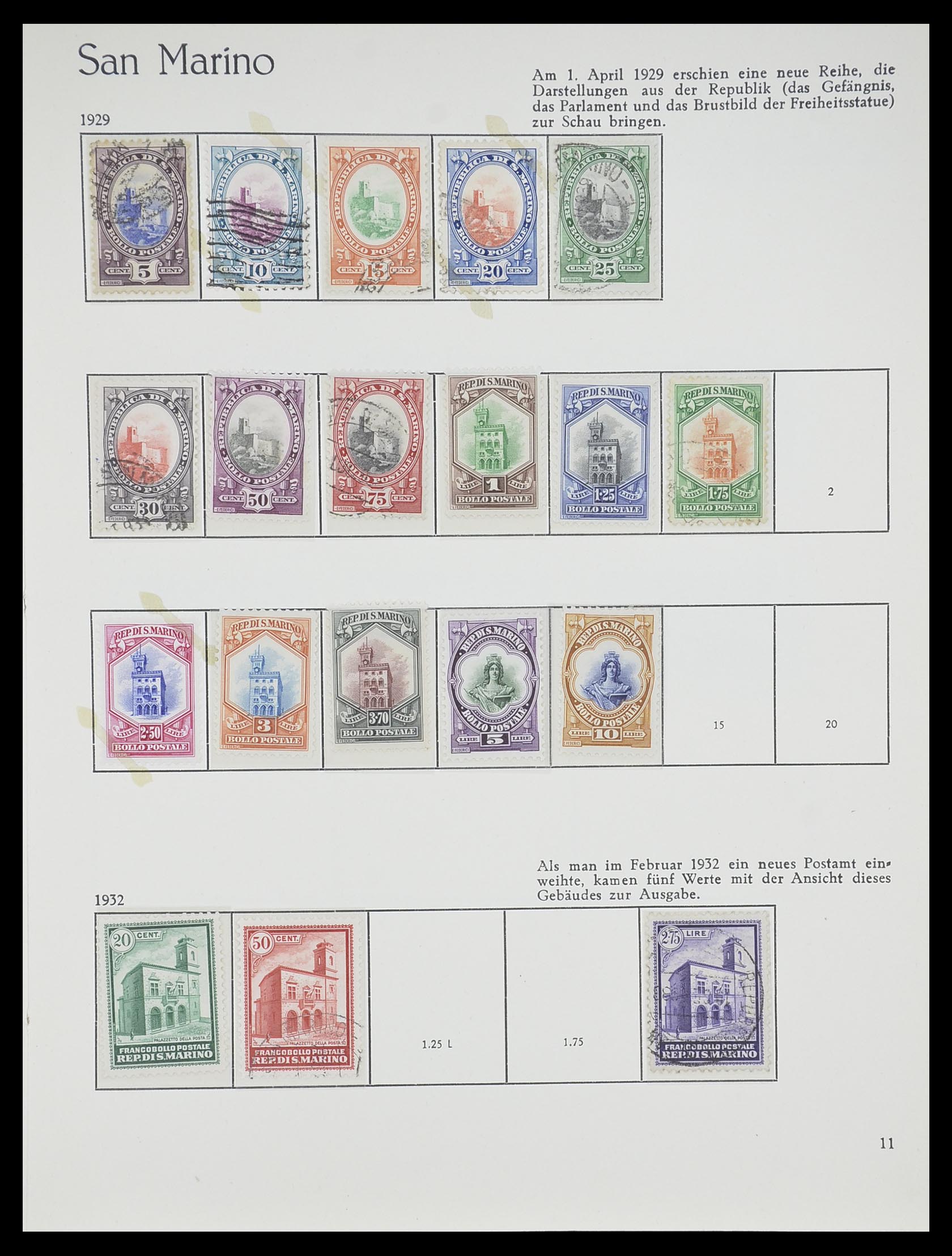33701 011 - Postzegelverzameling 33701 San Marino 1877-1962.