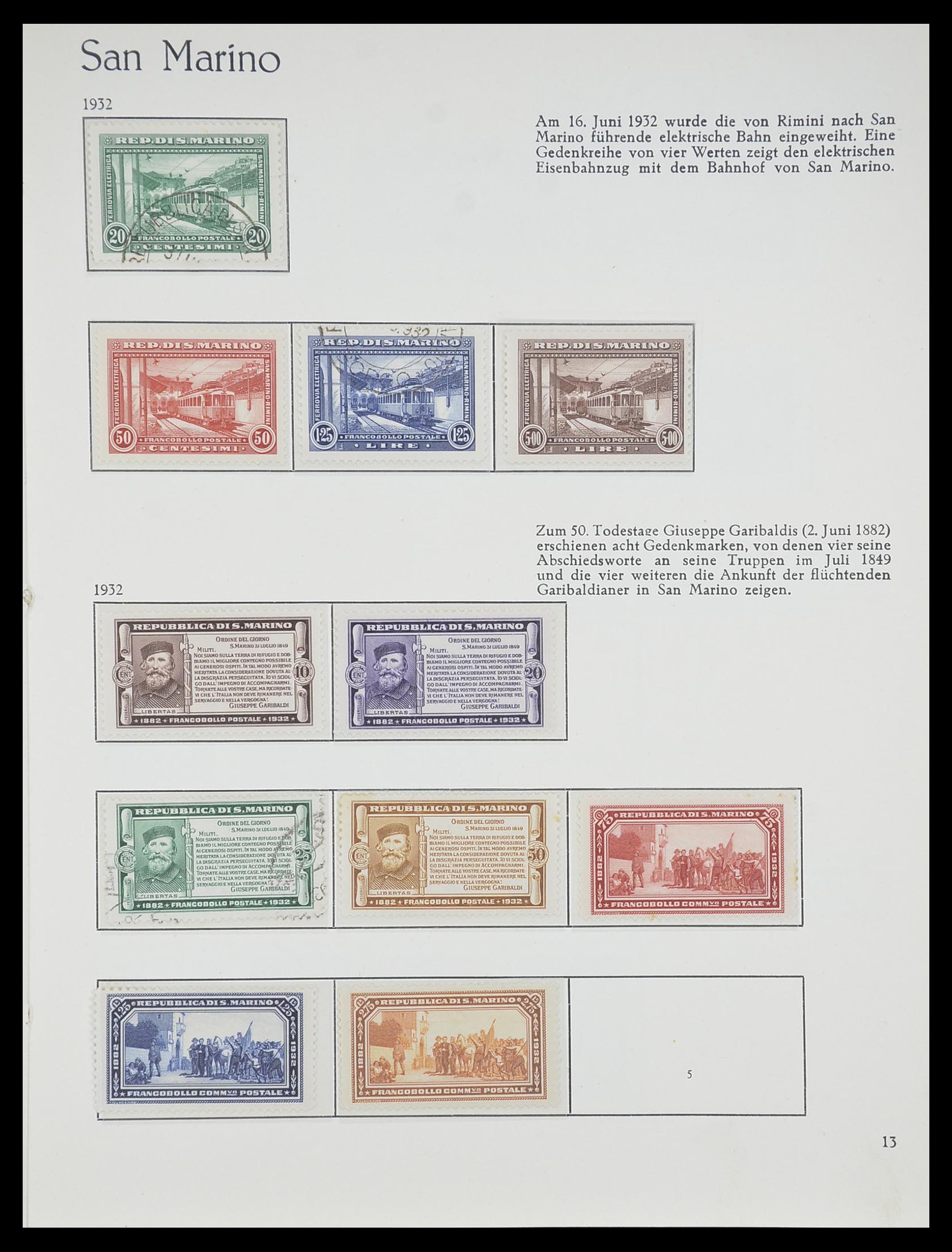 33701 013 - Postzegelverzameling 33701 San Marino 1877-1962.