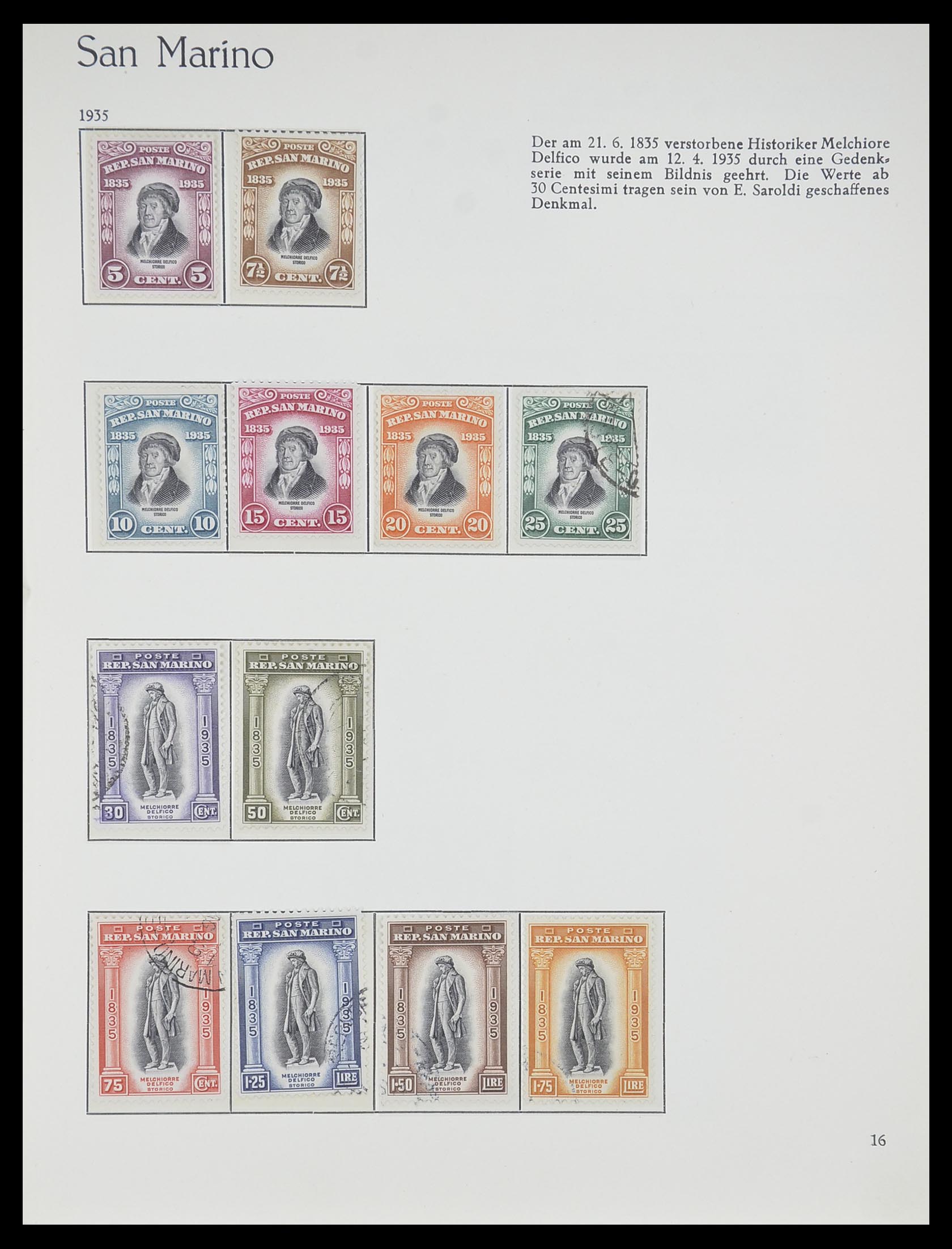 33701 016 - Postzegelverzameling 33701 San Marino 1877-1962.