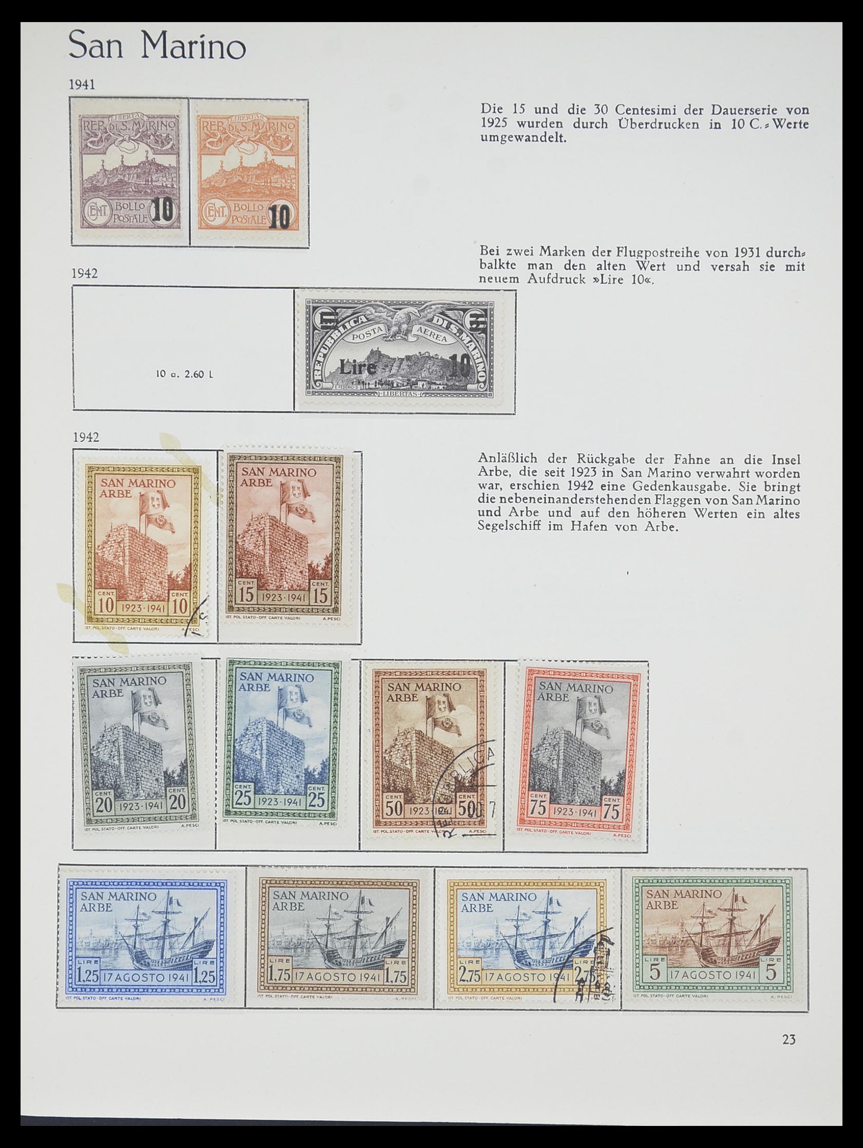 33701 023 - Postzegelverzameling 33701 San Marino 1877-1962.