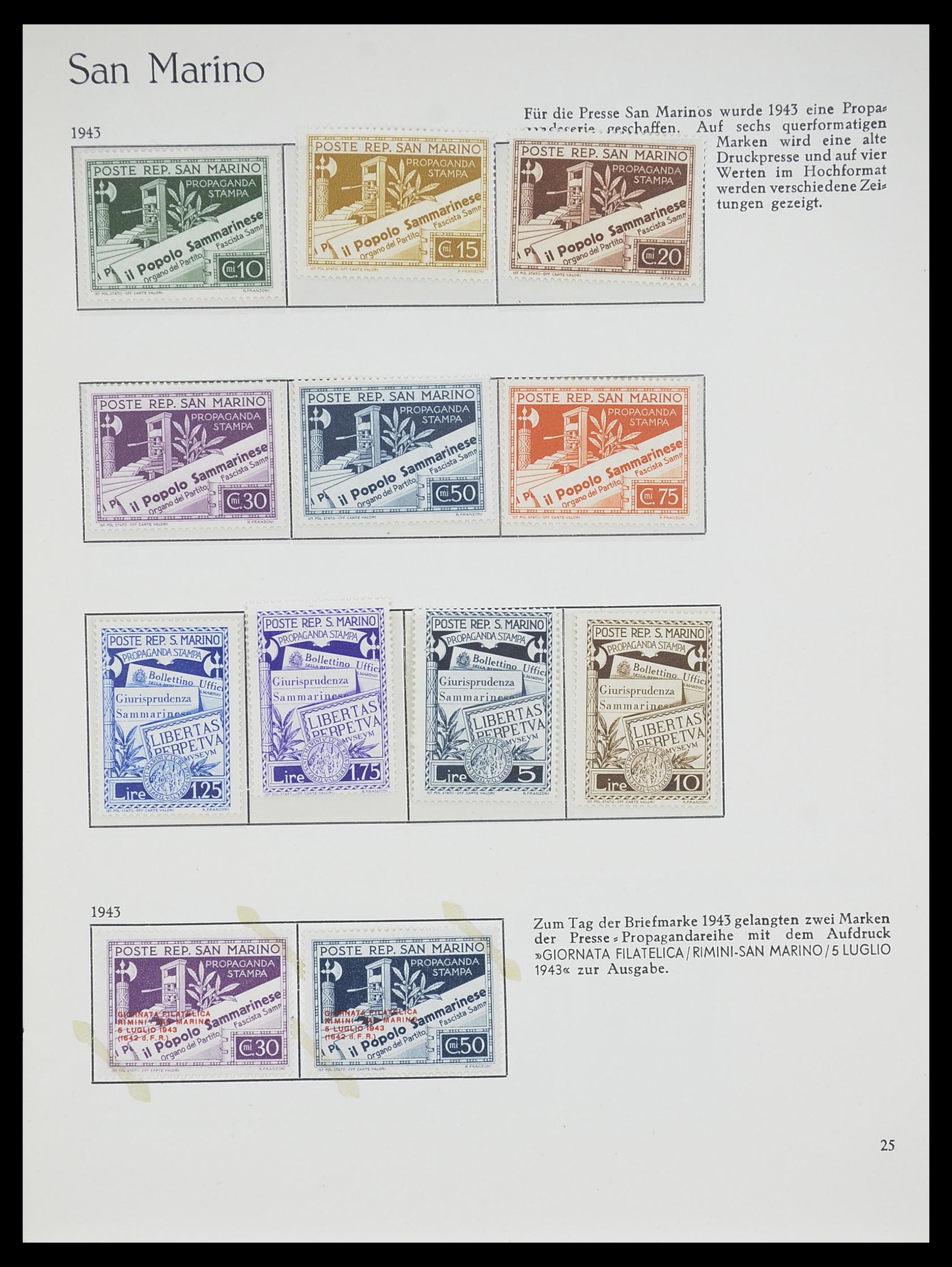 33701 025 - Postzegelverzameling 33701 San Marino 1877-1962.