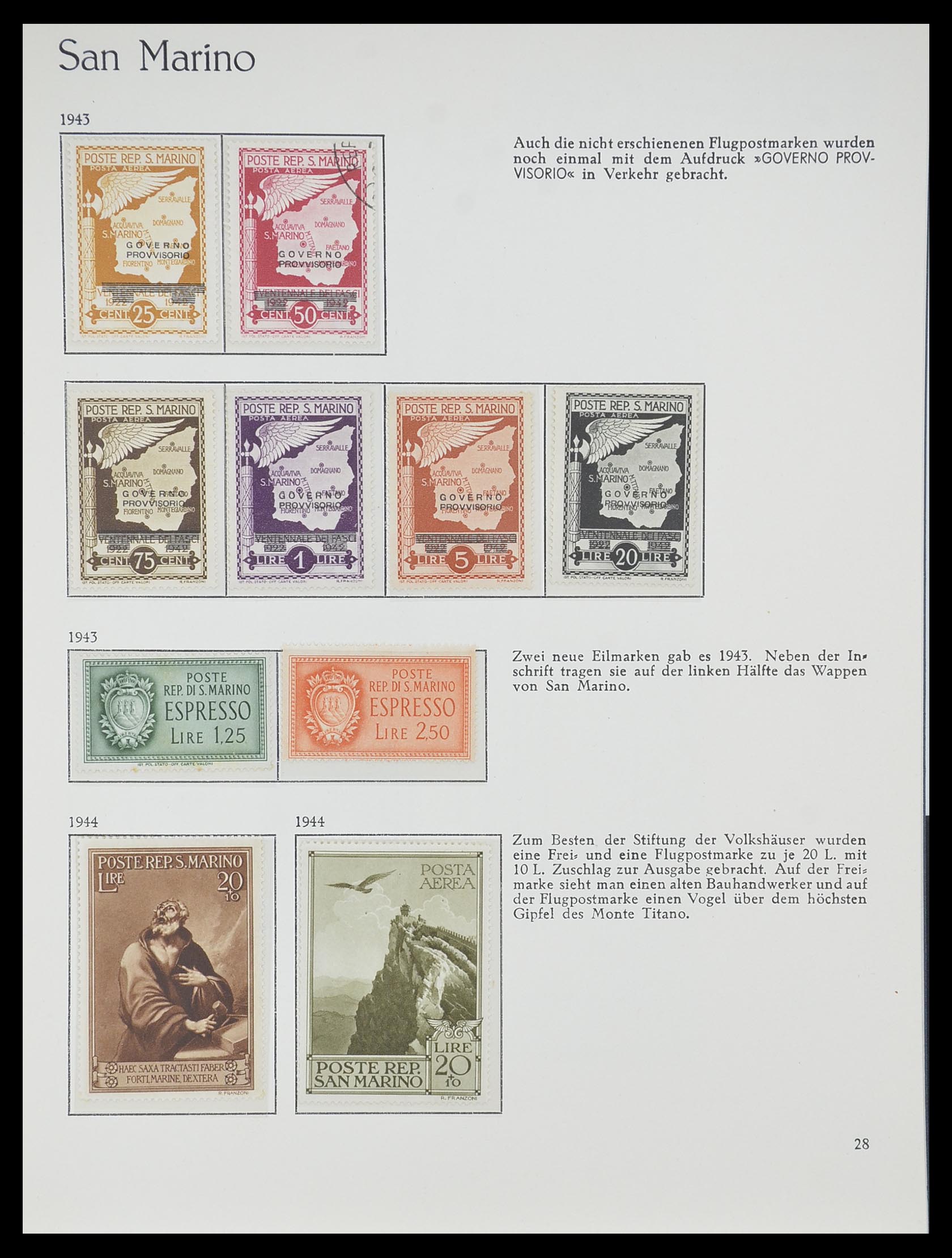 33701 028 - Stamp collection 33701 San Marino 1877-1962.