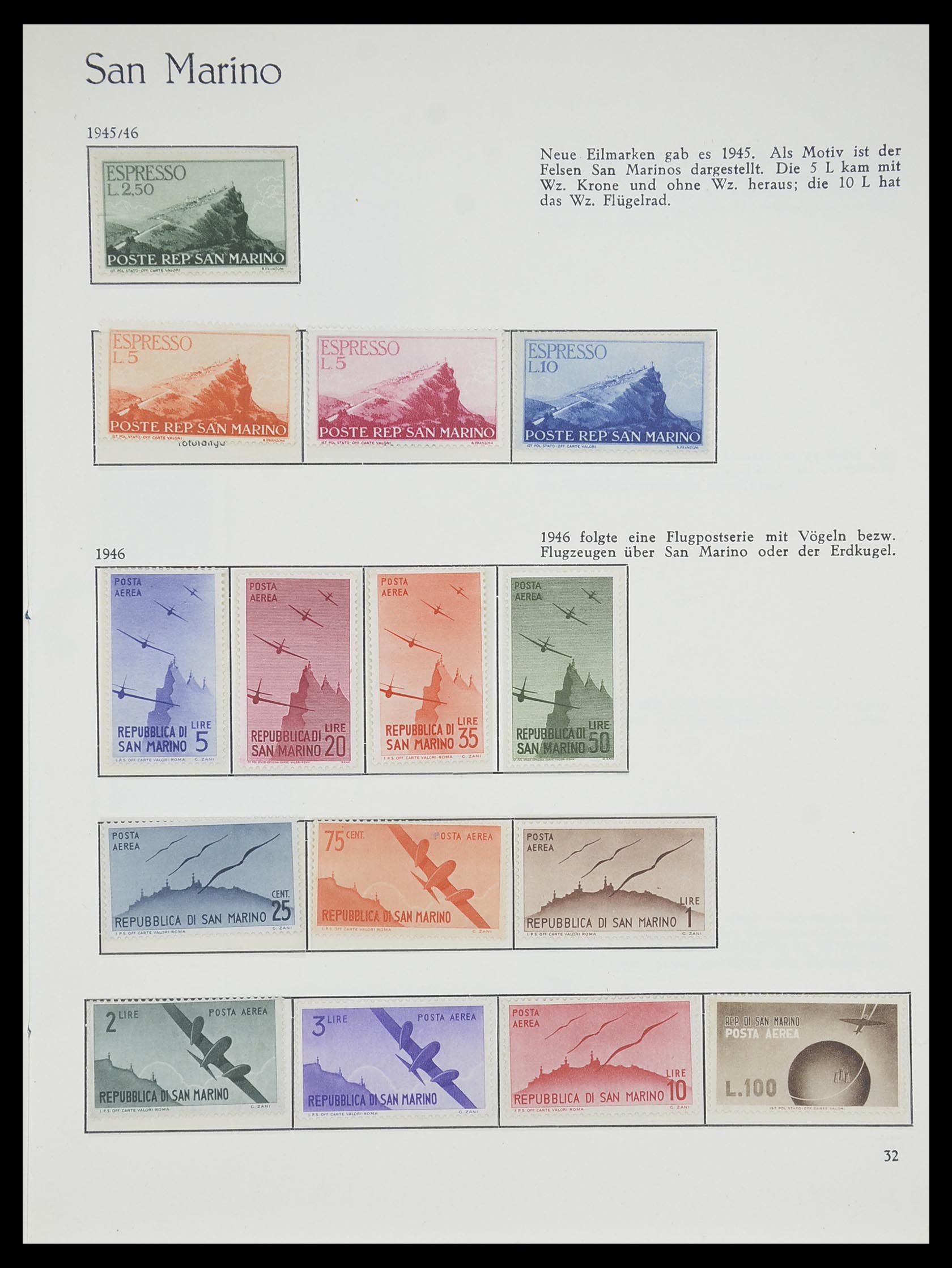 33701 032 - Postzegelverzameling 33701 San Marino 1877-1962.