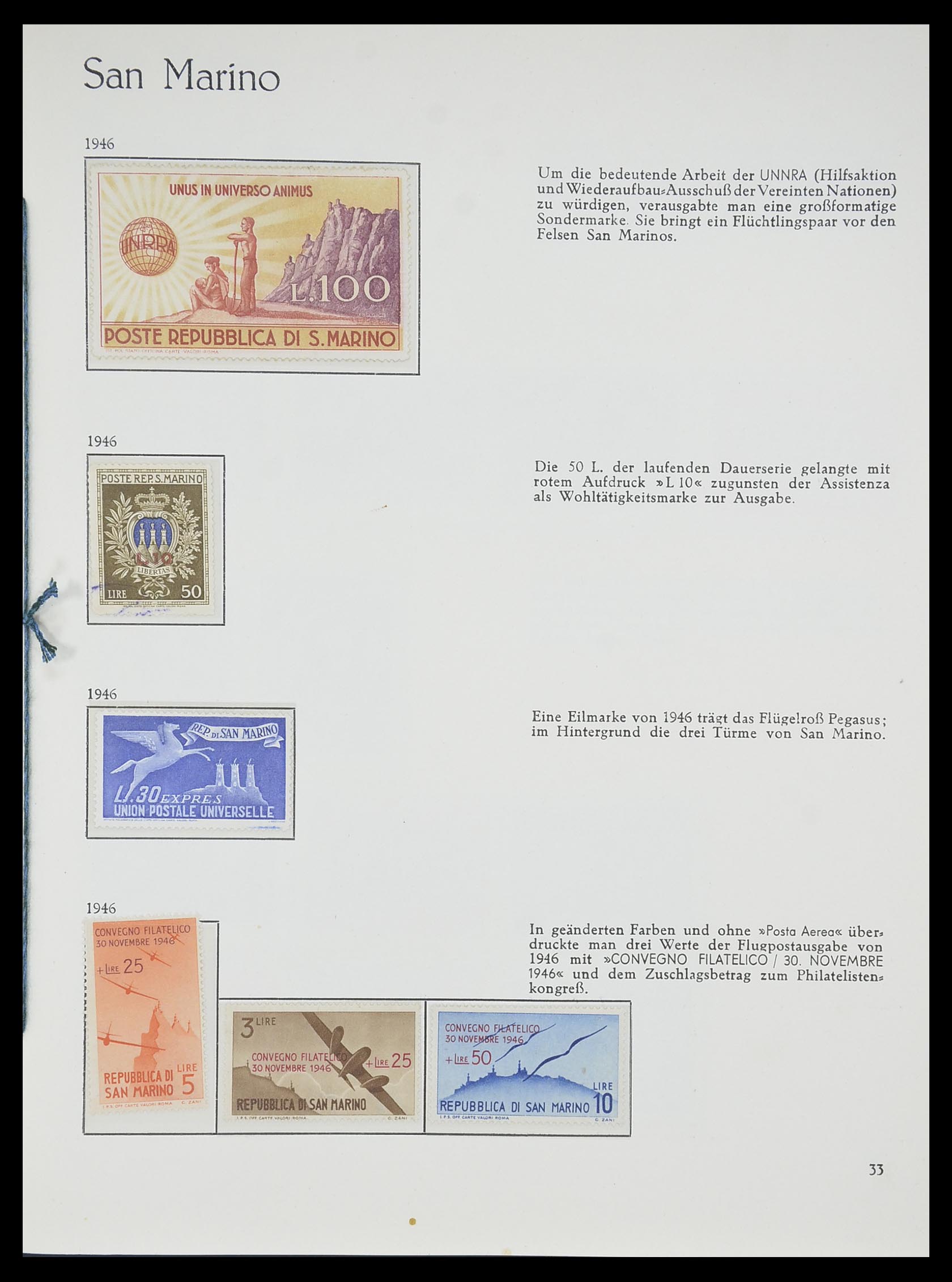 33701 033 - Postzegelverzameling 33701 San Marino 1877-1962.