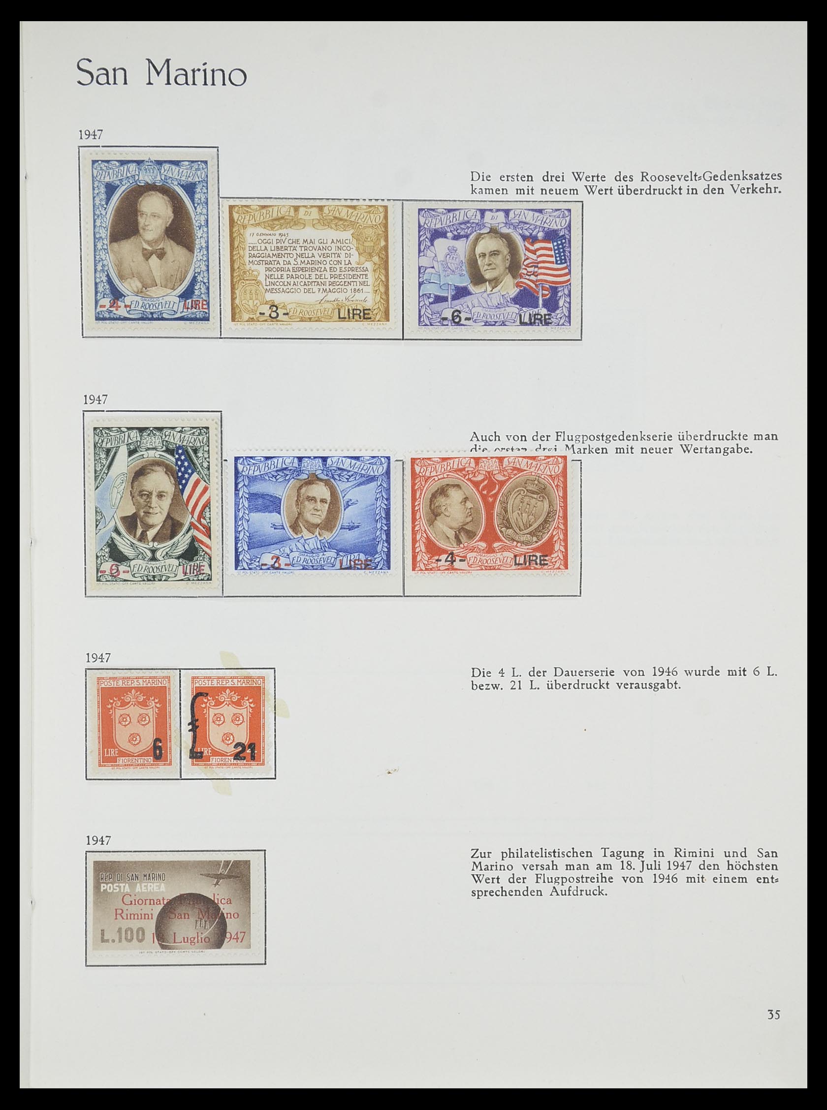 33701 035 - Postzegelverzameling 33701 San Marino 1877-1962.