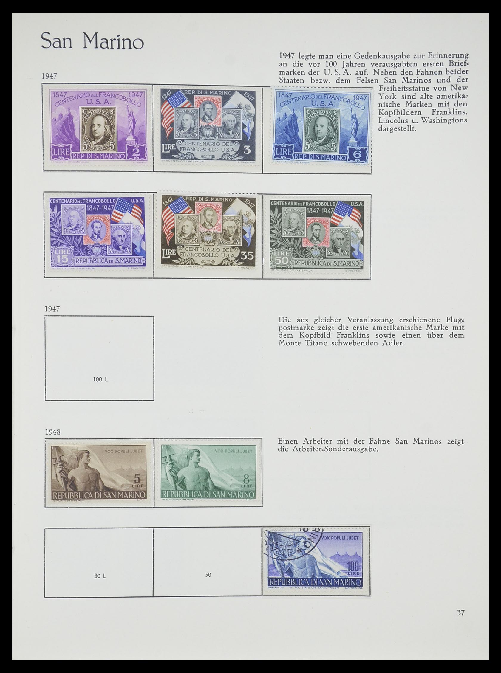 33701 037 - Postzegelverzameling 33701 San Marino 1877-1962.