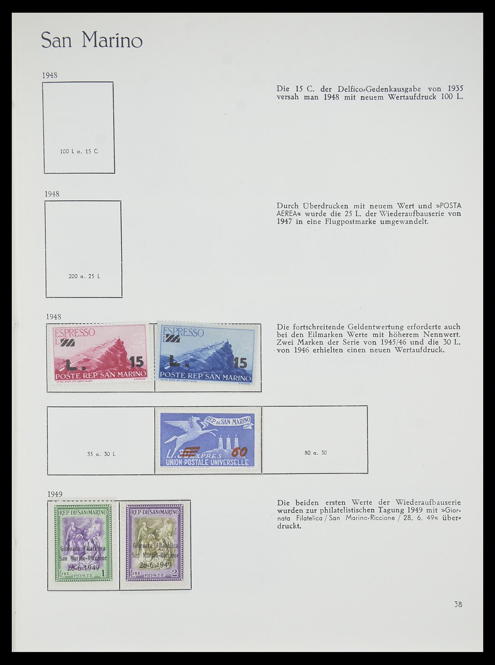 33701 038 - Postzegelverzameling 33701 San Marino 1877-1962.