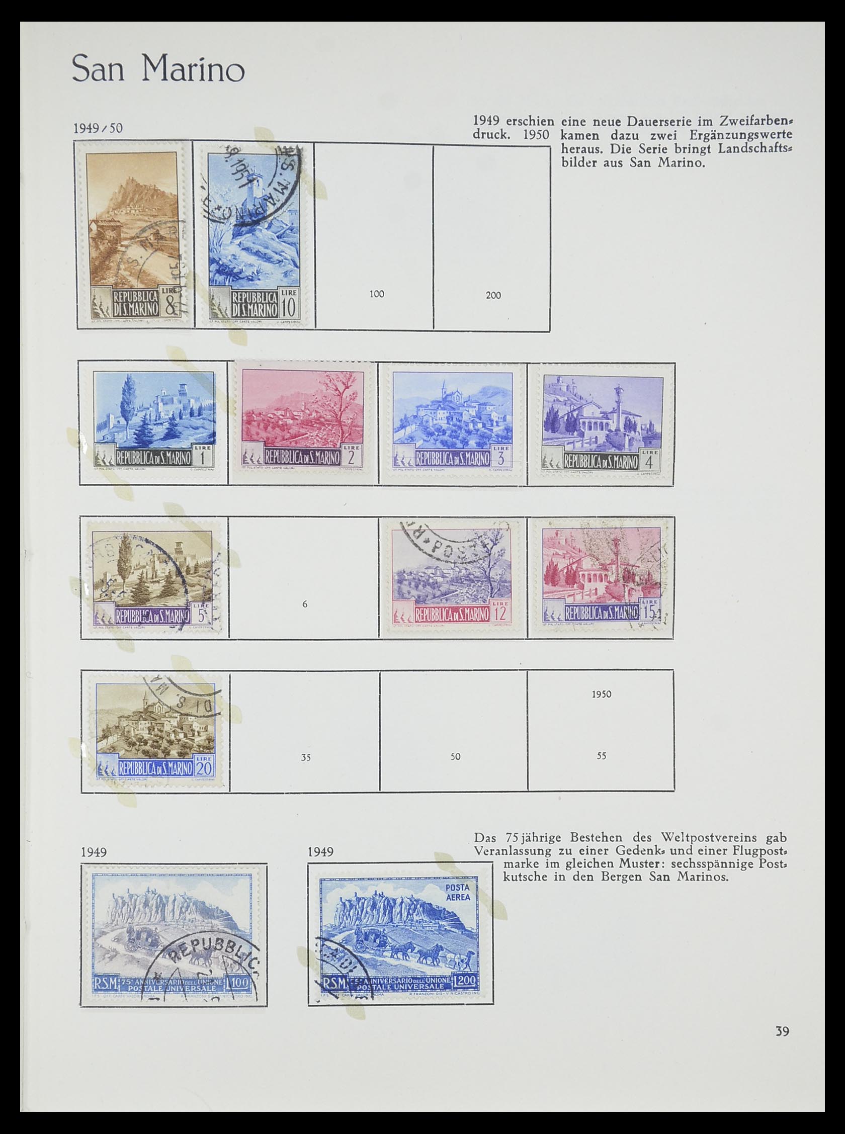33701 039 - Postzegelverzameling 33701 San Marino 1877-1962.