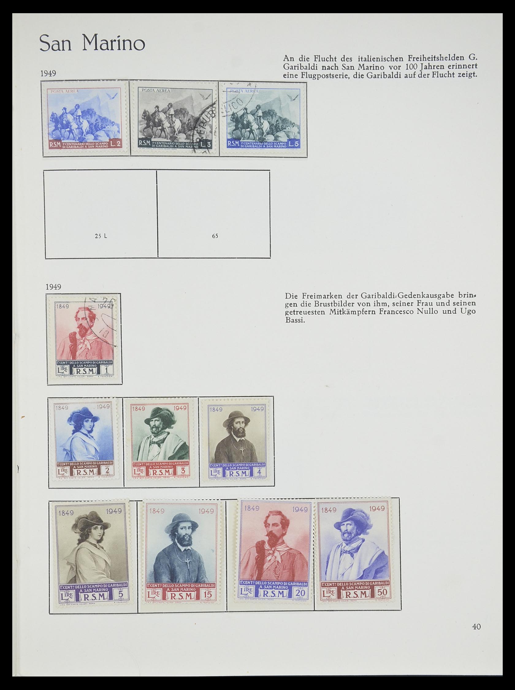 33701 040 - Postzegelverzameling 33701 San Marino 1877-1962.