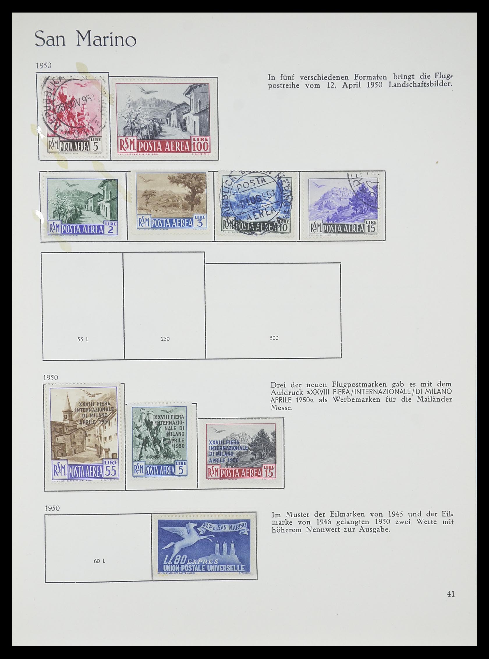 33701 041 - Stamp collection 33701 San Marino 1877-1962.