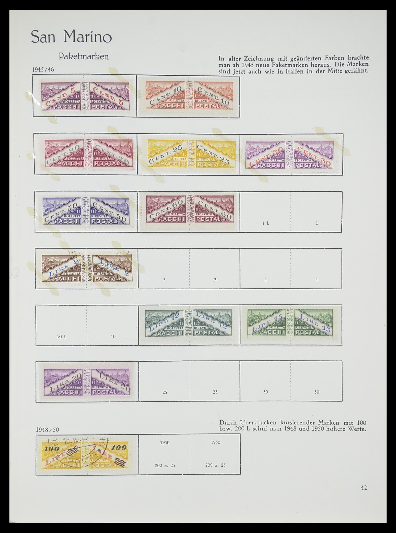 33701 042 - Postzegelverzameling 33701 San Marino 1877-1962.