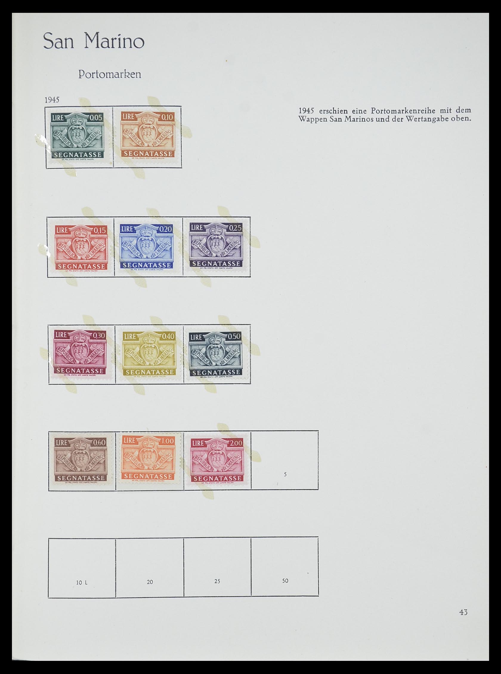 33701 043 - Postzegelverzameling 33701 San Marino 1877-1962.