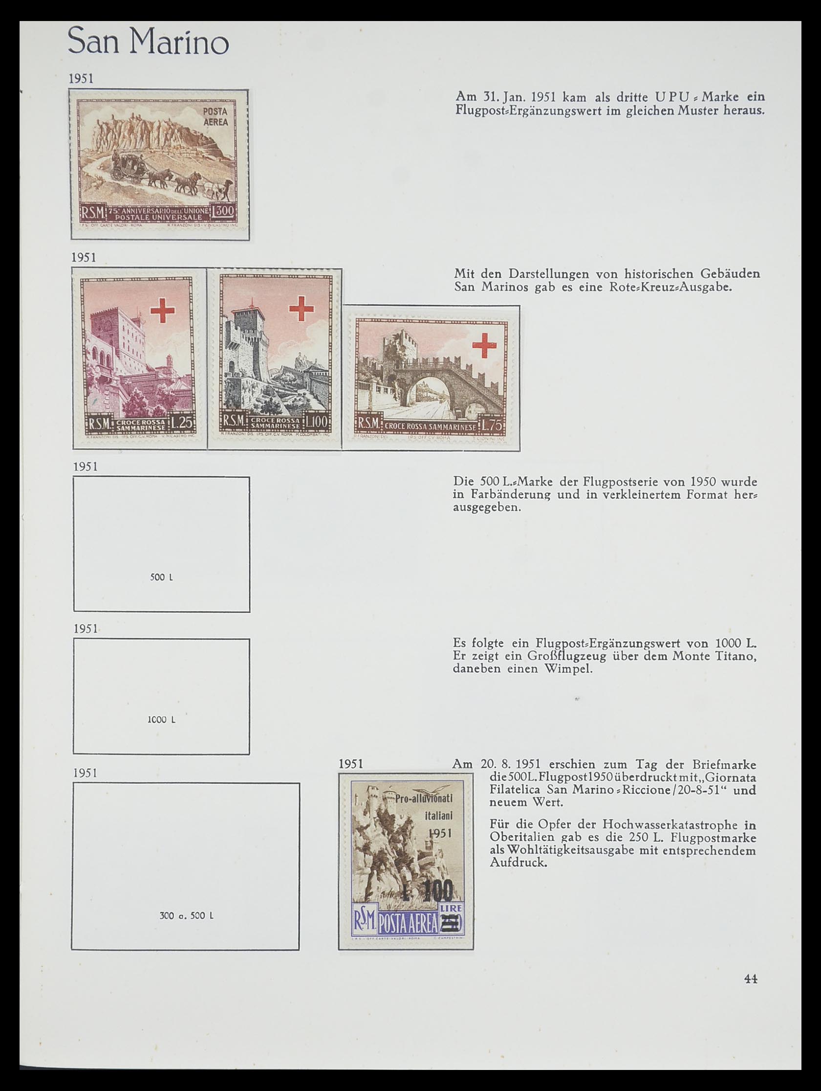 33701 044 - Postzegelverzameling 33701 San Marino 1877-1962.