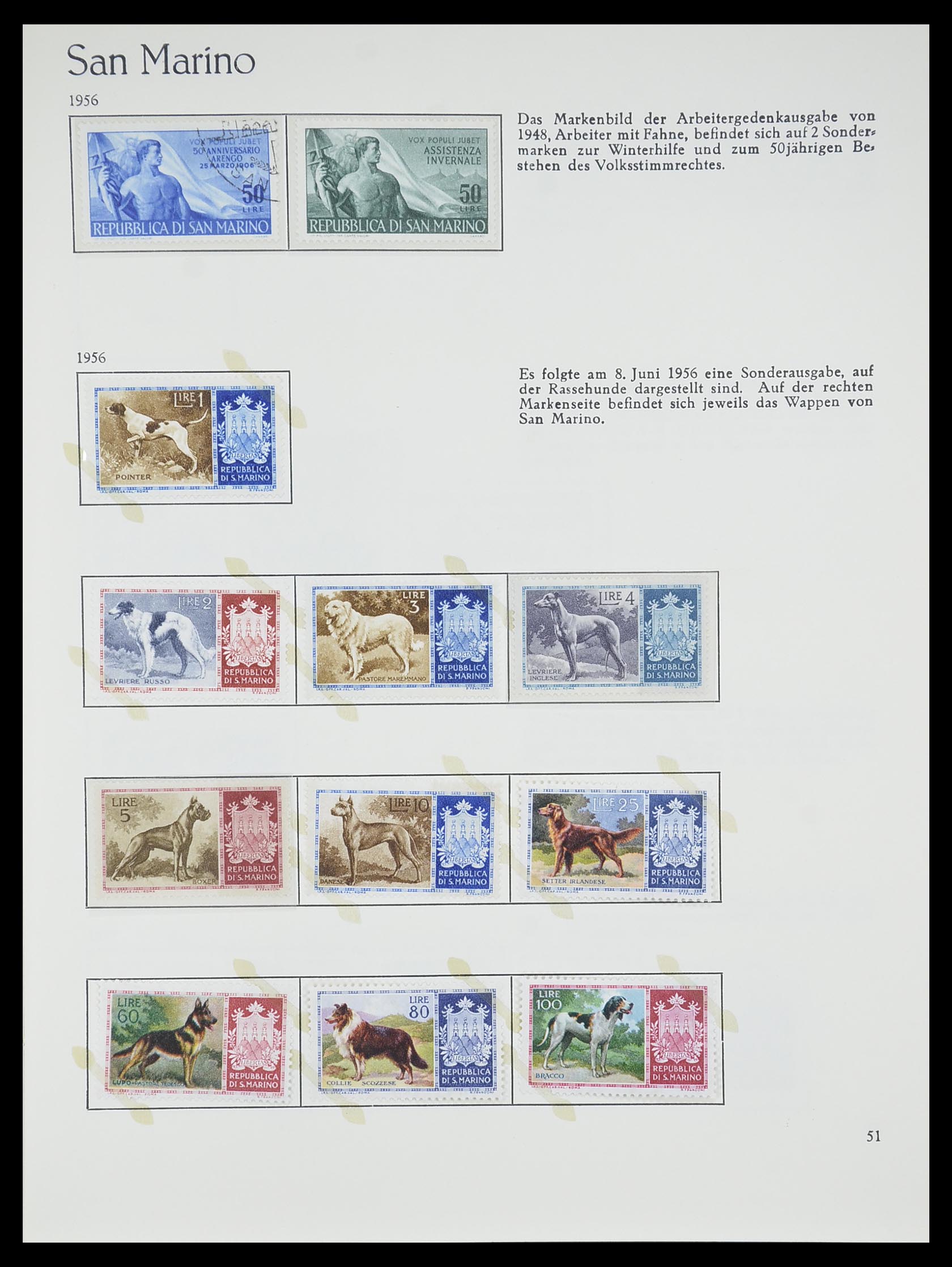 33701 051 - Postzegelverzameling 33701 San Marino 1877-1962.
