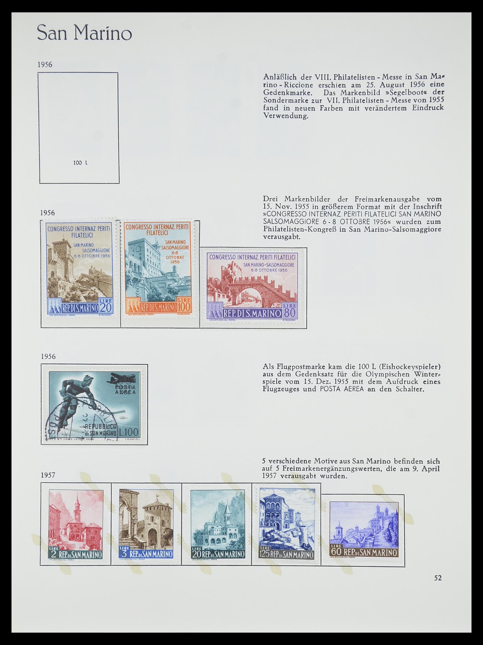 33701 052 - Postzegelverzameling 33701 San Marino 1877-1962.