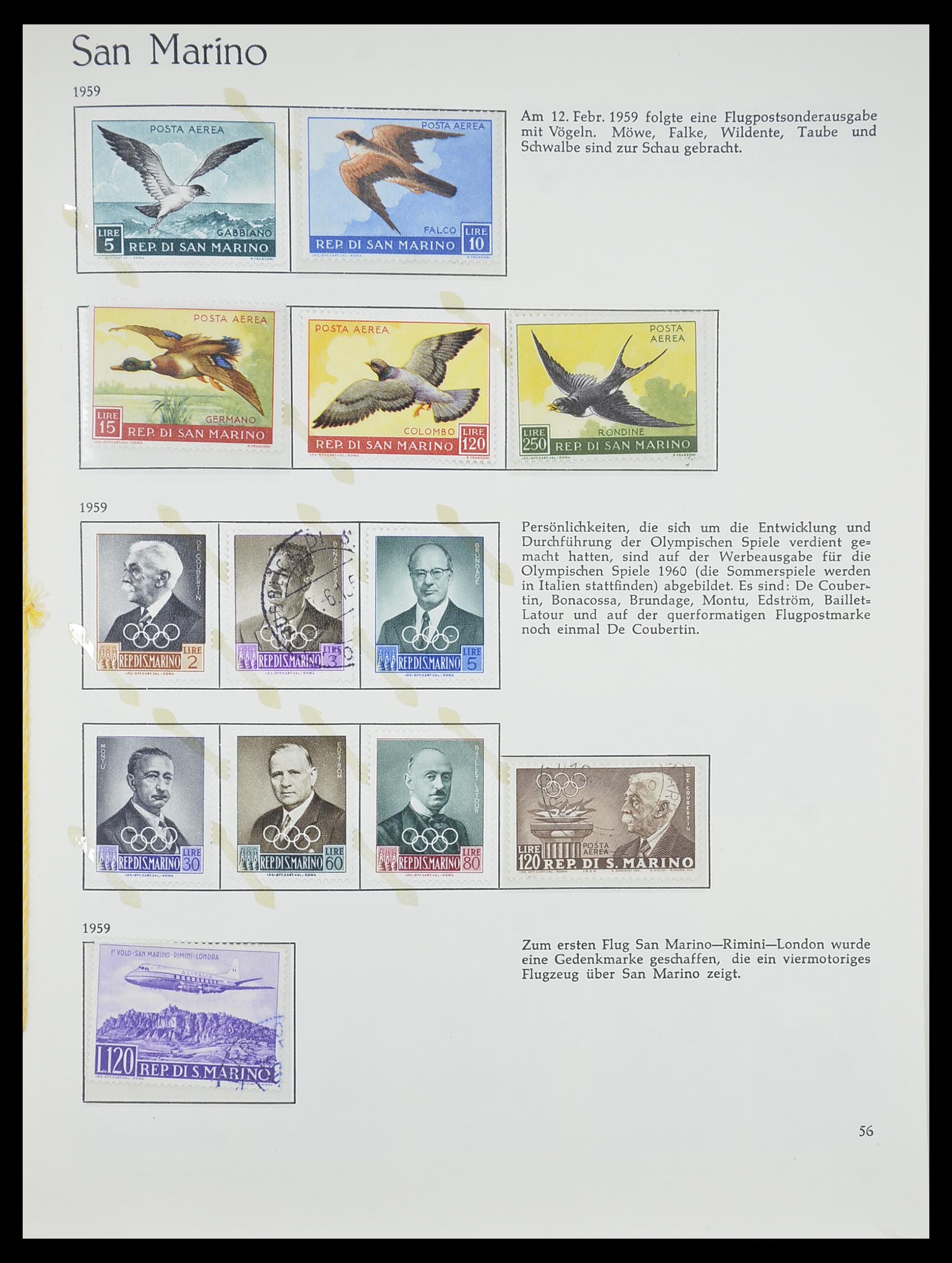 33701 056 - Postzegelverzameling 33701 San Marino 1877-1962.