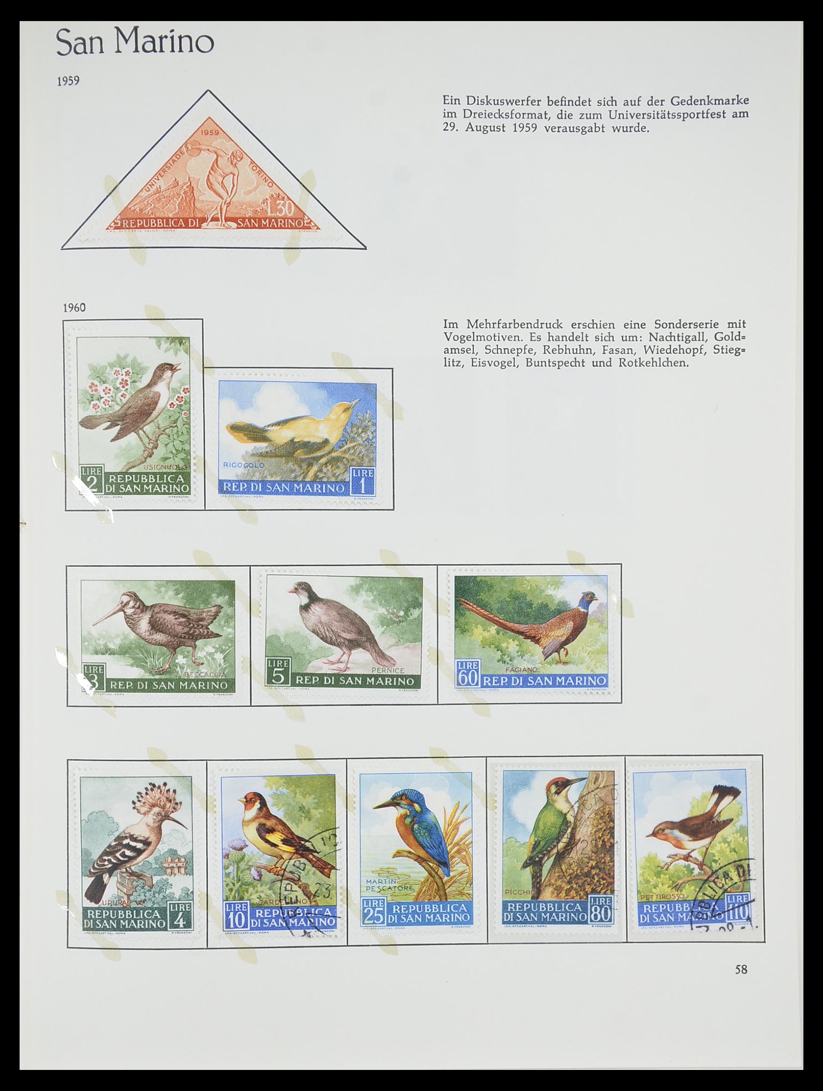 33701 058 - Postzegelverzameling 33701 San Marino 1877-1962.