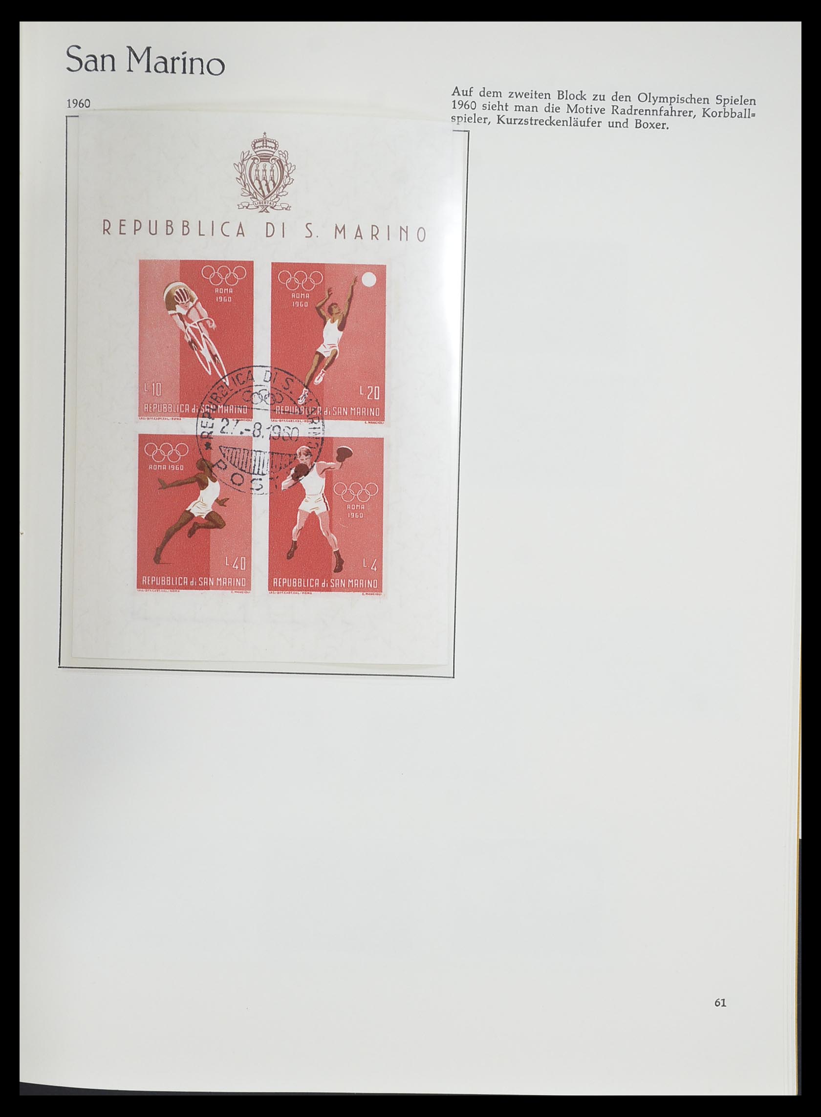 33701 061 - Postzegelverzameling 33701 San Marino 1877-1962.