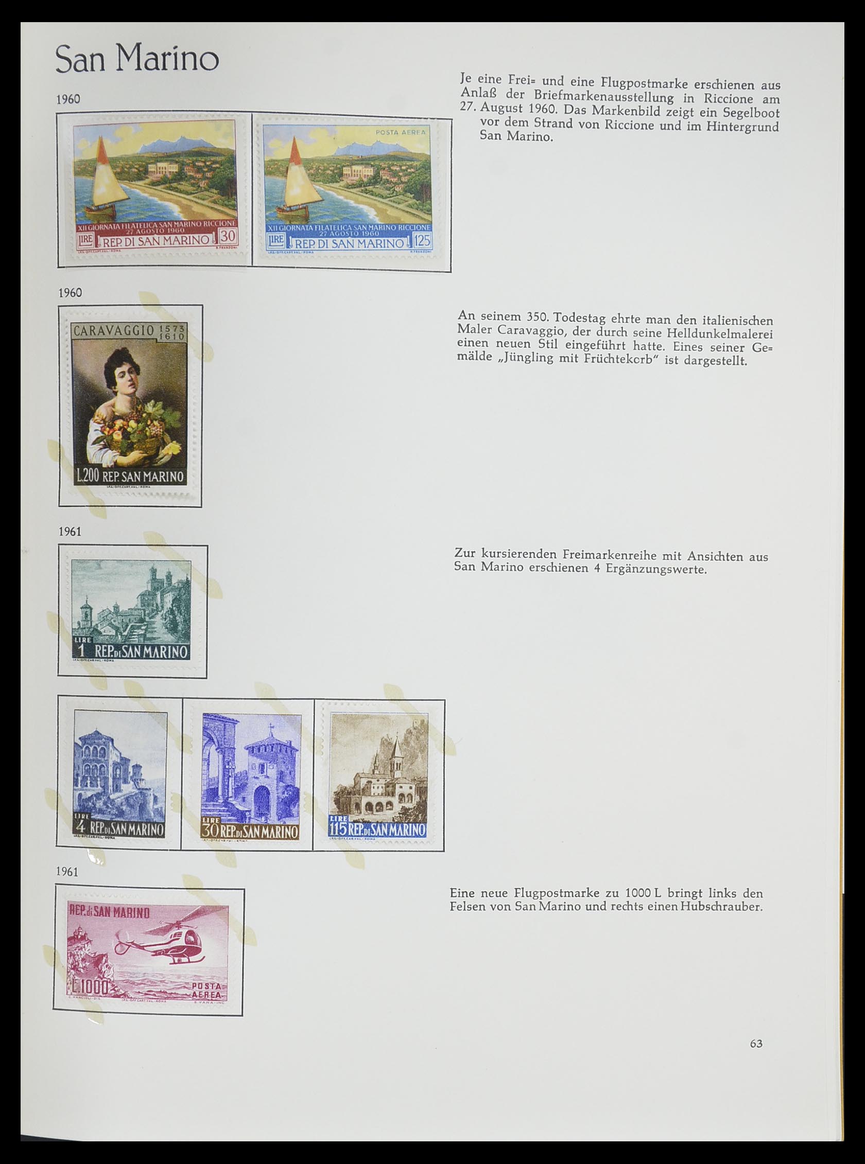 33701 063 - Postzegelverzameling 33701 San Marino 1877-1962.