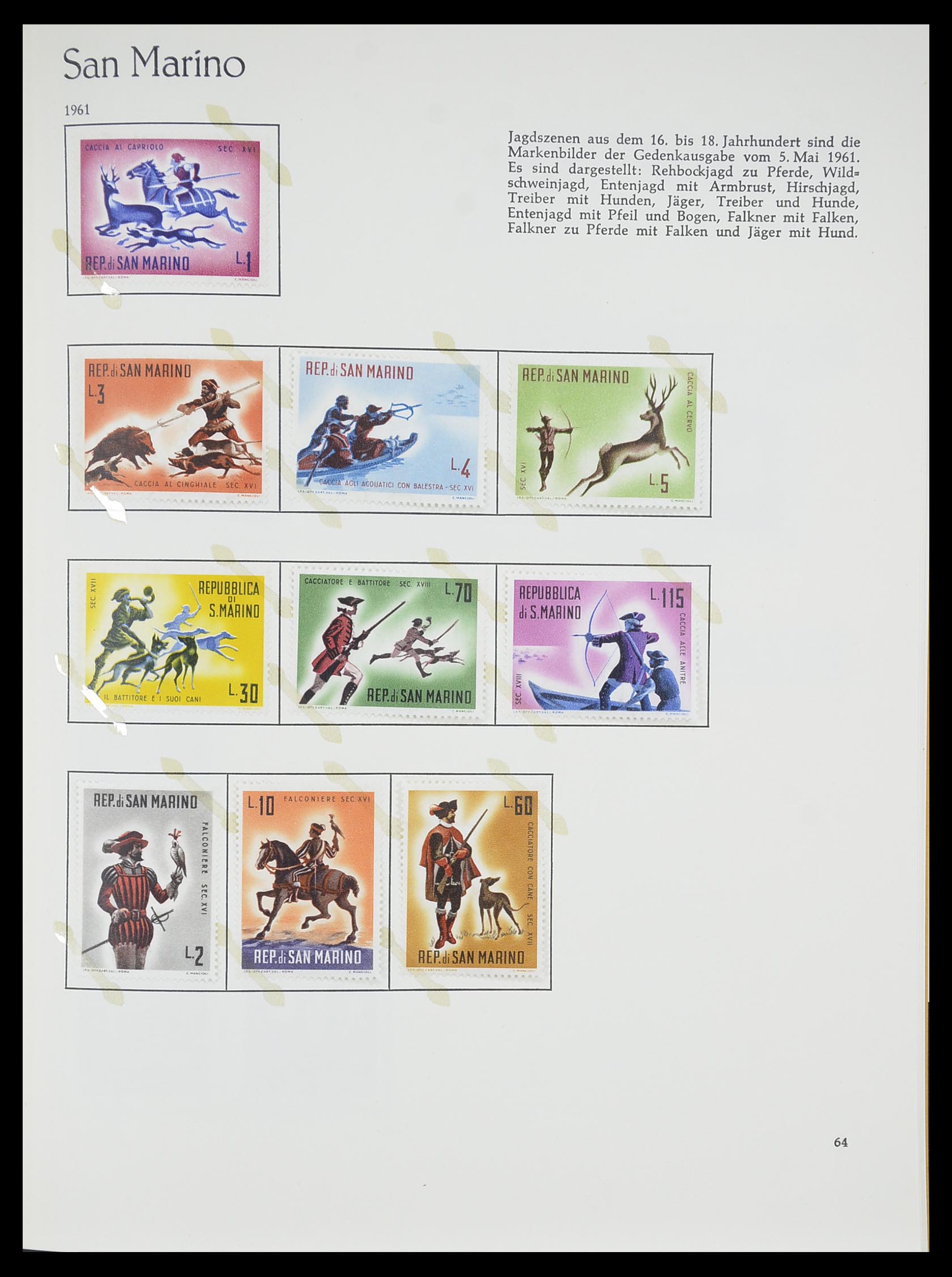 33701 064 - Postzegelverzameling 33701 San Marino 1877-1962.