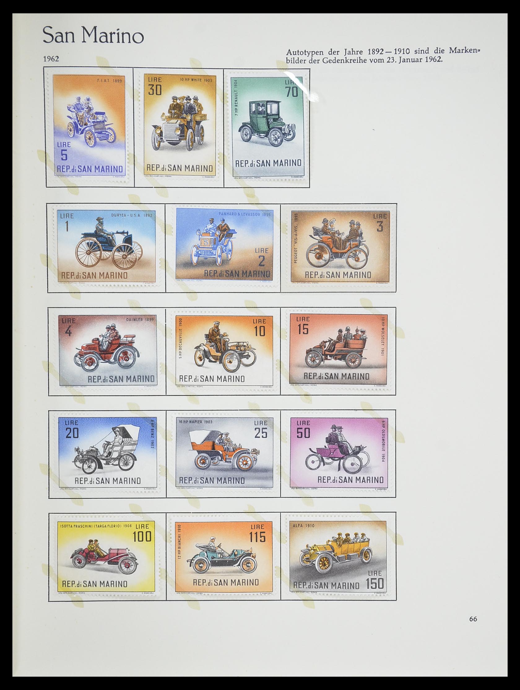 33701 066 - Postzegelverzameling 33701 San Marino 1877-1962.